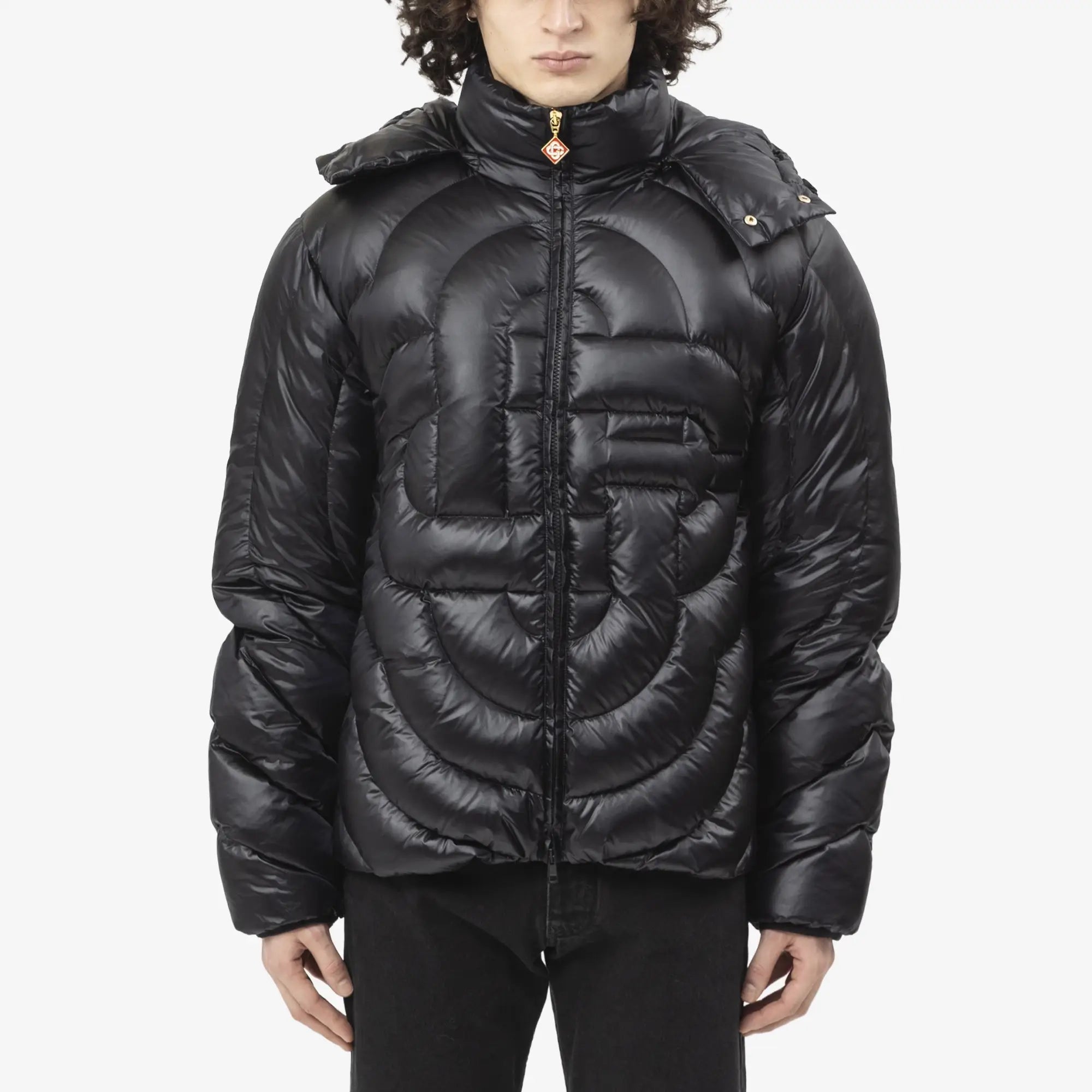 Casablanca CC Quilted Puffer Jacket Black - 1