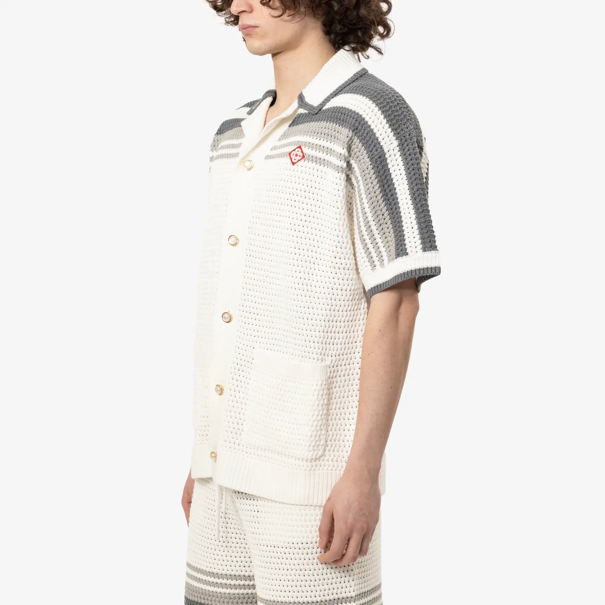 Casablanca Crochet Shirt White - 3