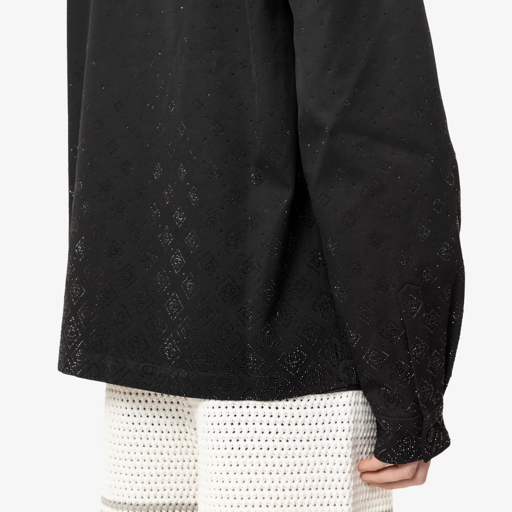 Casablanca Crystal Monogram LS Shirt Black - 6