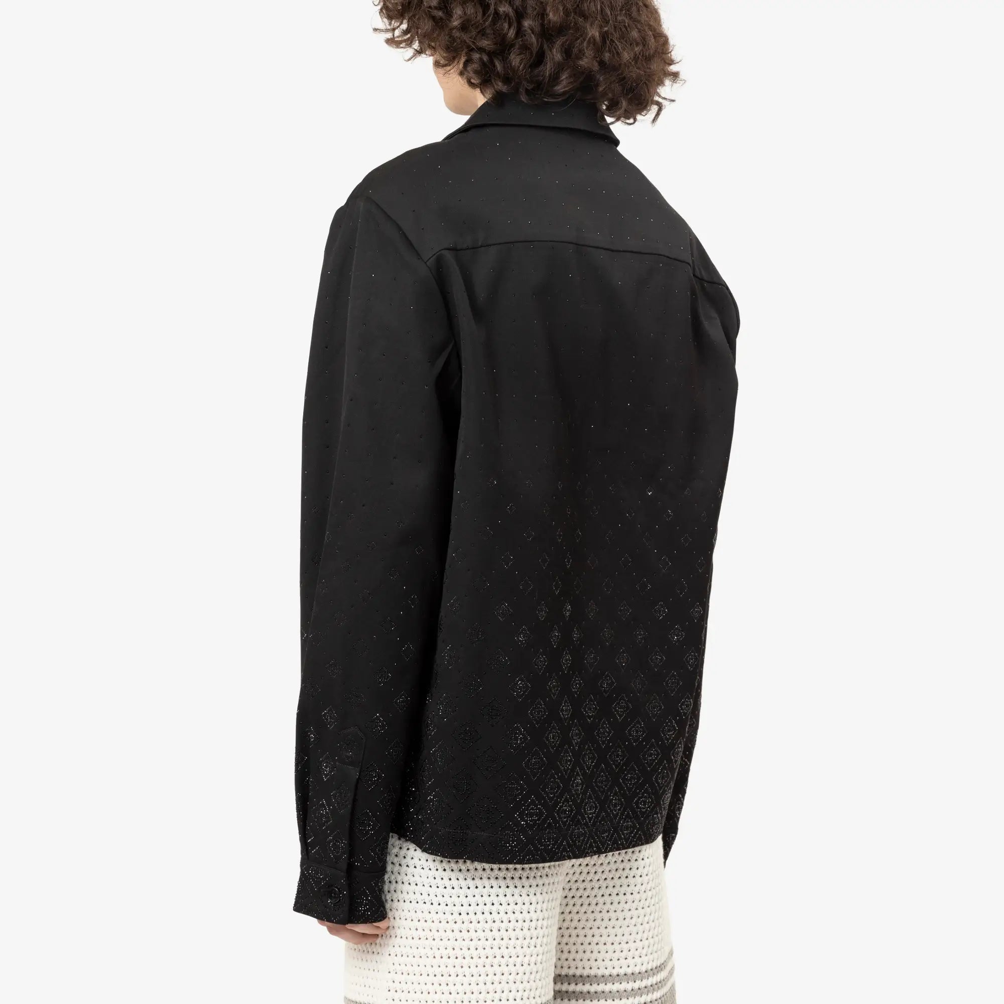 Casablanca Crystal Monogram LS Shirt Black - 4