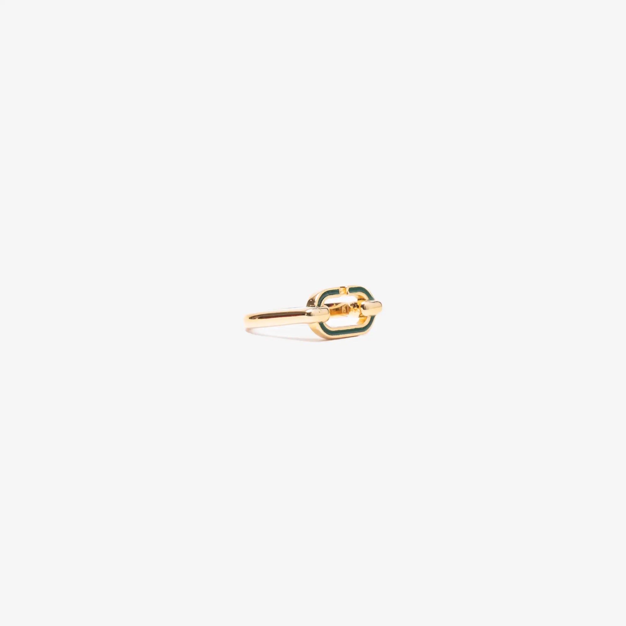 Casablanca Enamel C Link Ring Gold - 2