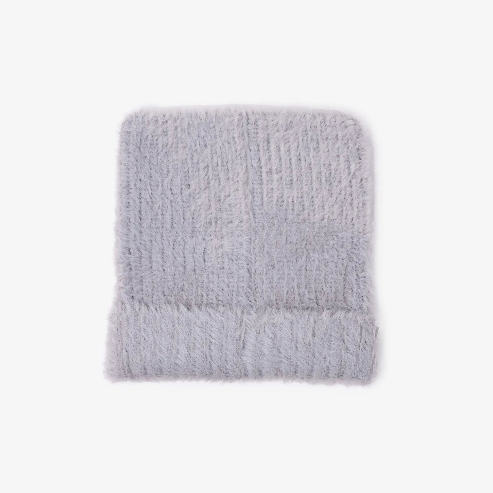 Casablanca Fluffy Nylon Square Beanie Grey - 3