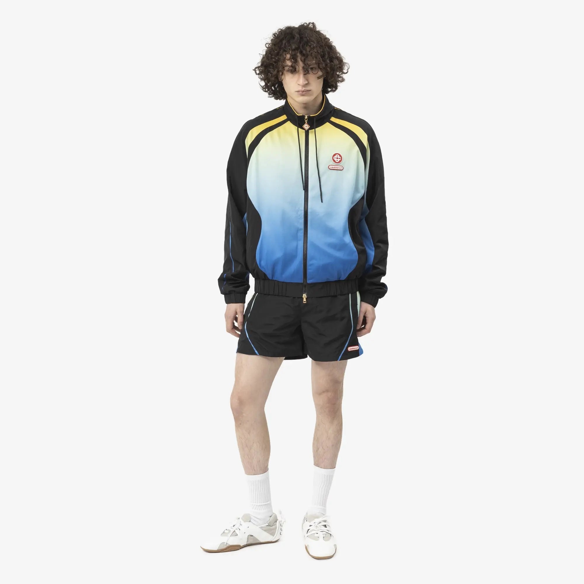 Casablanca Football Windbreaker Shorts Black - 2