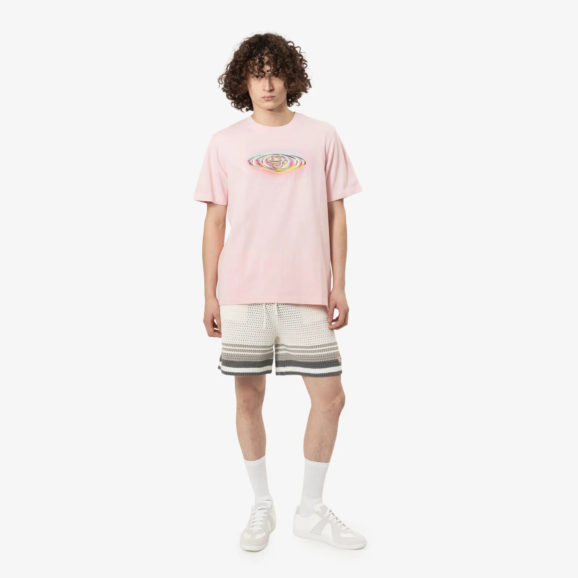 Casablanca Glass Logo T-Shirt Pink - 2