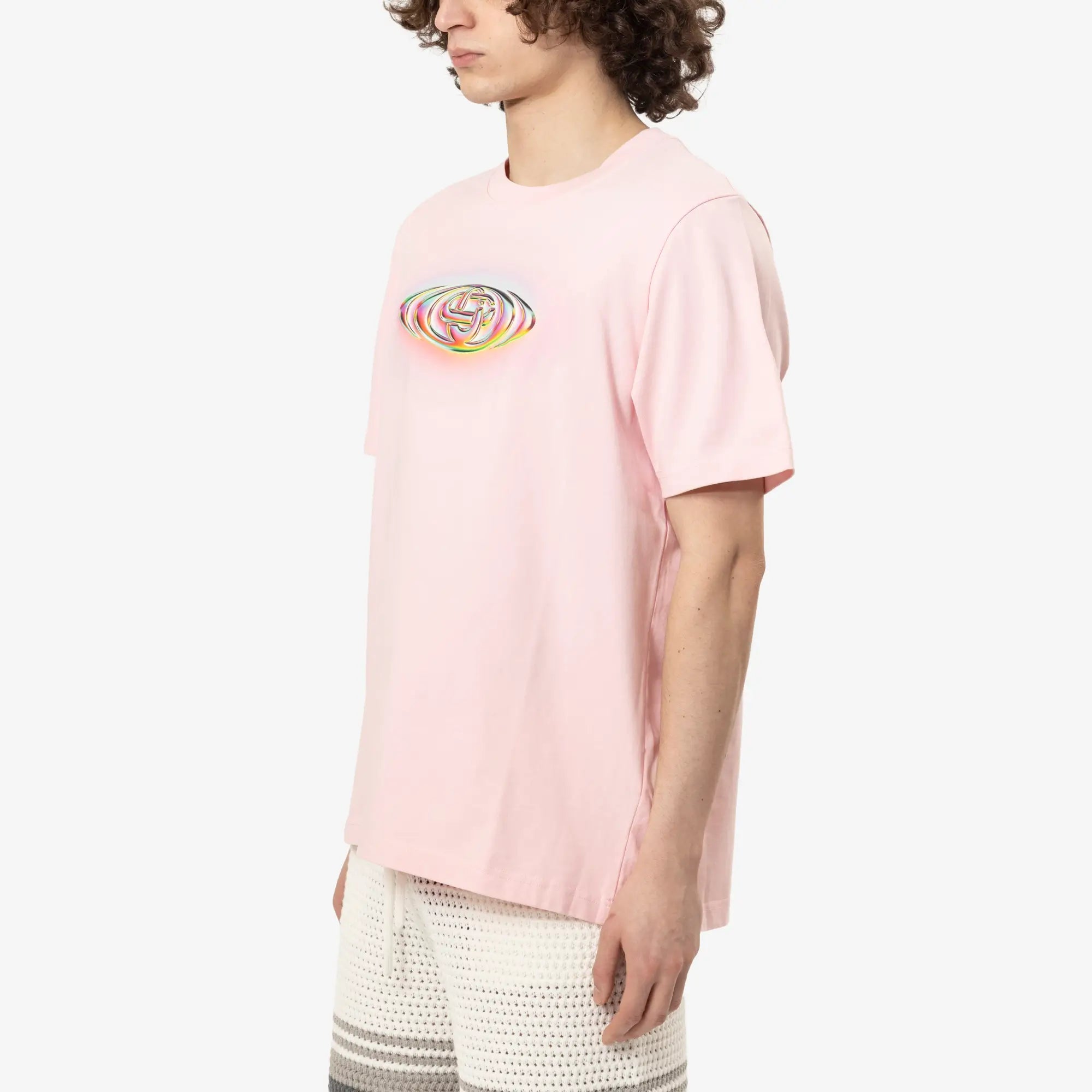 Casablanca Glass Logo T-Shirt Pink - 3