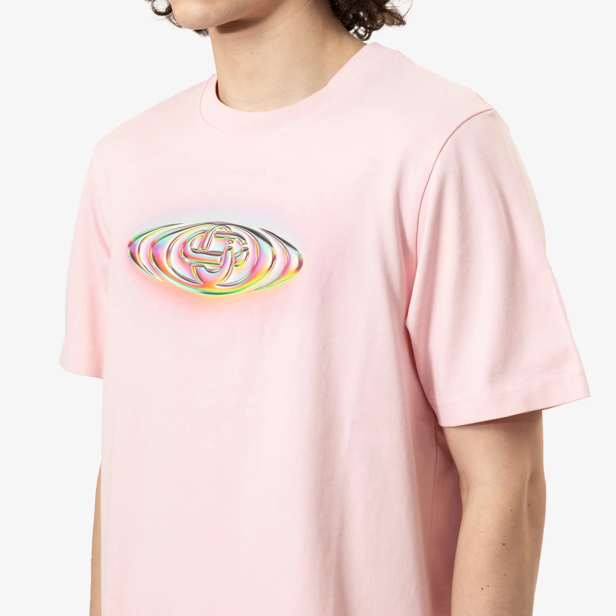 Casablanca Glass Logo T-Shirt Pink - 5