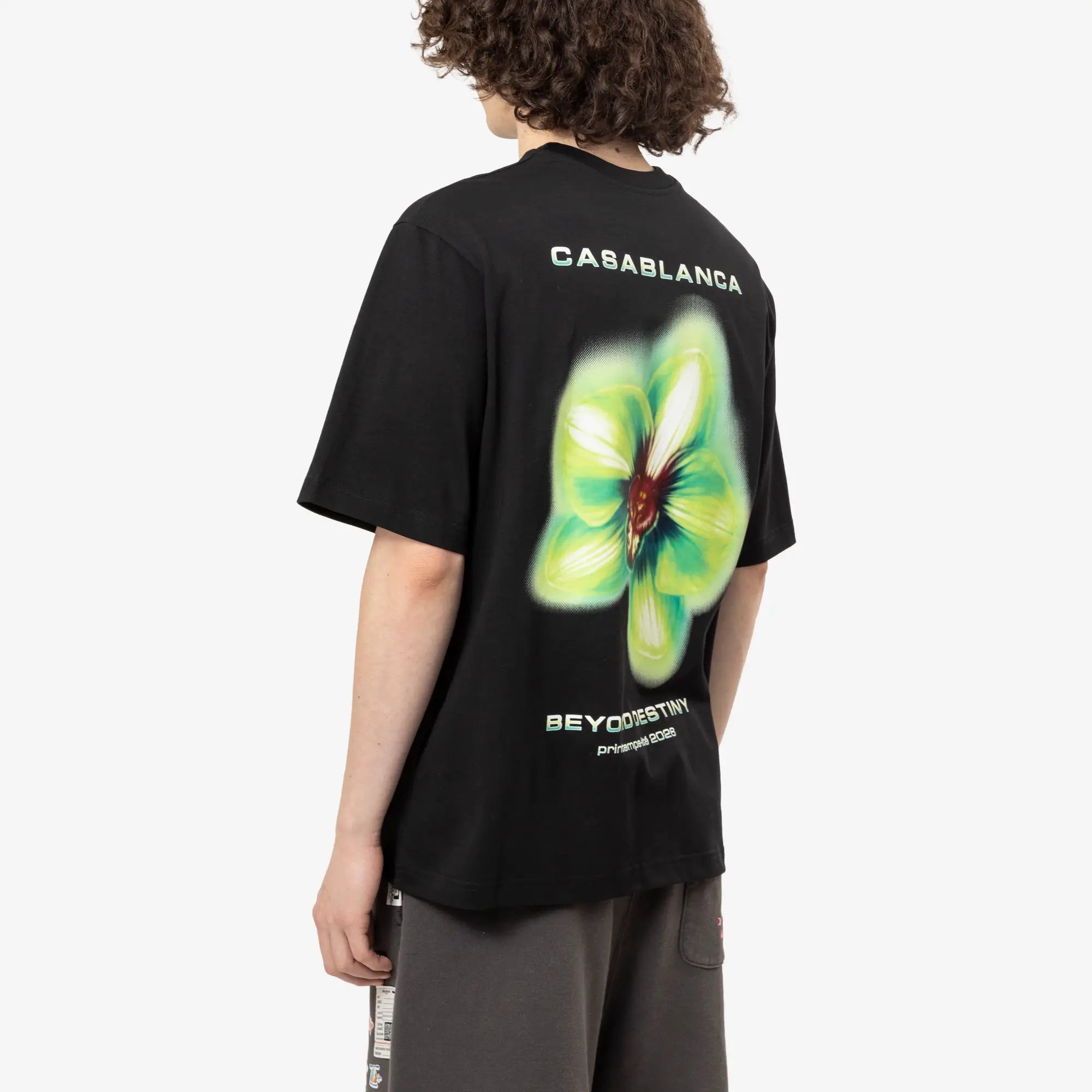 Casablanca Glitch Orchid Oversize T-Shirt Black - 4