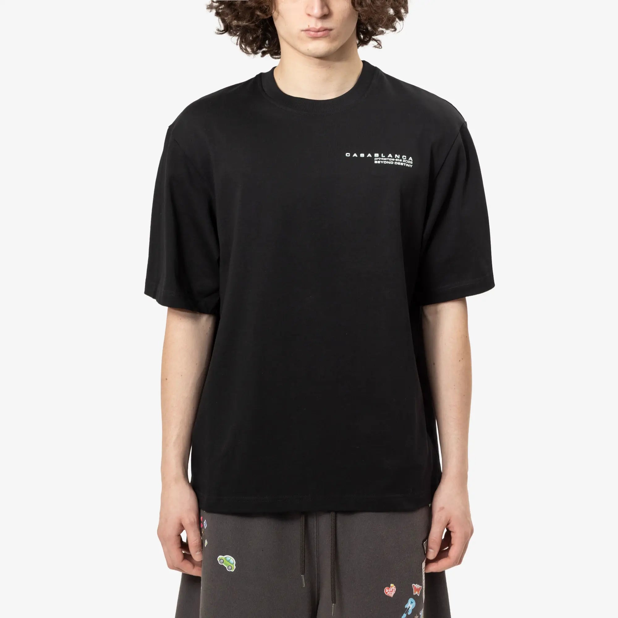 Casablanca Glitch Orchid Oversize T-Shirt Black - 1