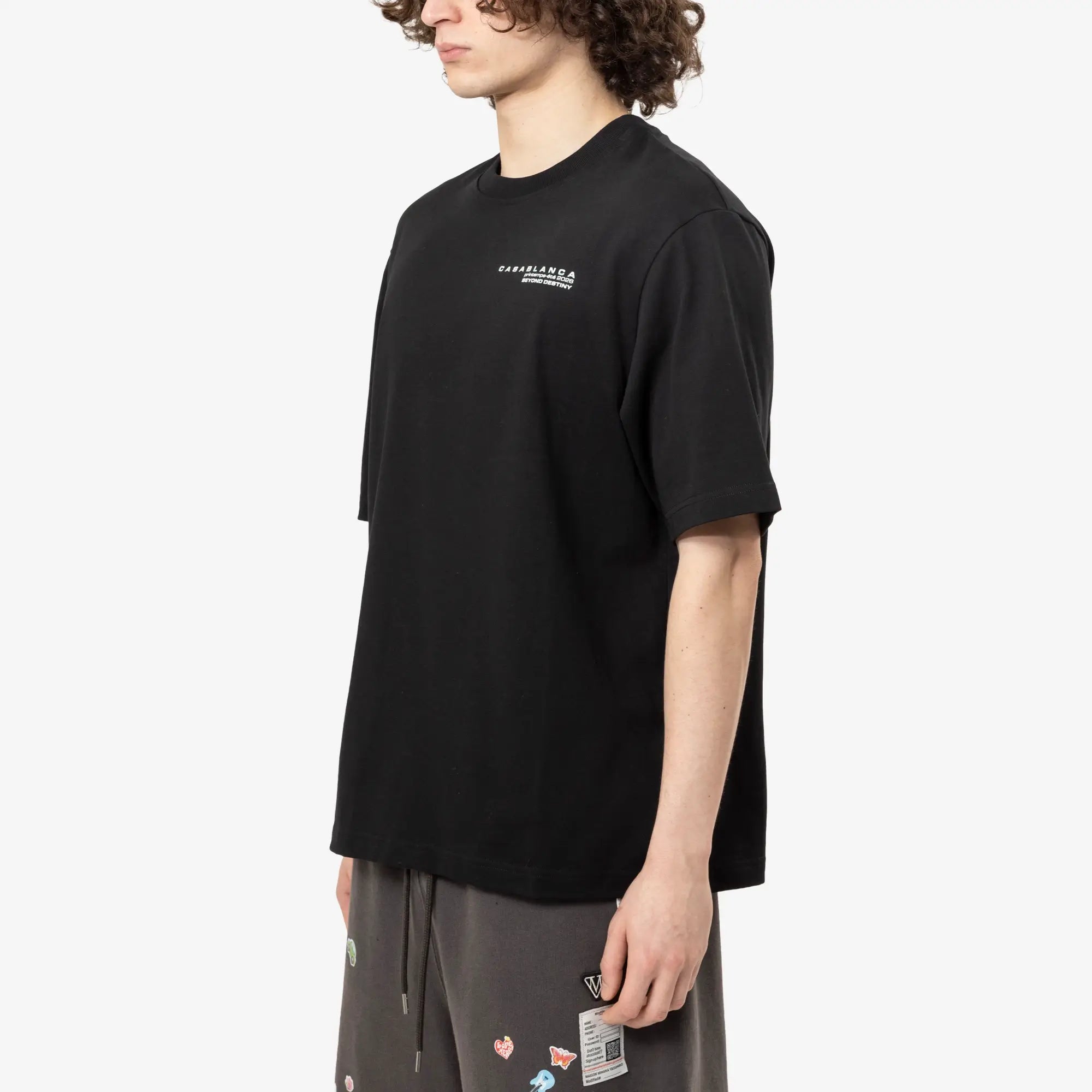 Casablanca Glitch Orchid Oversize T-Shirt Black - 3