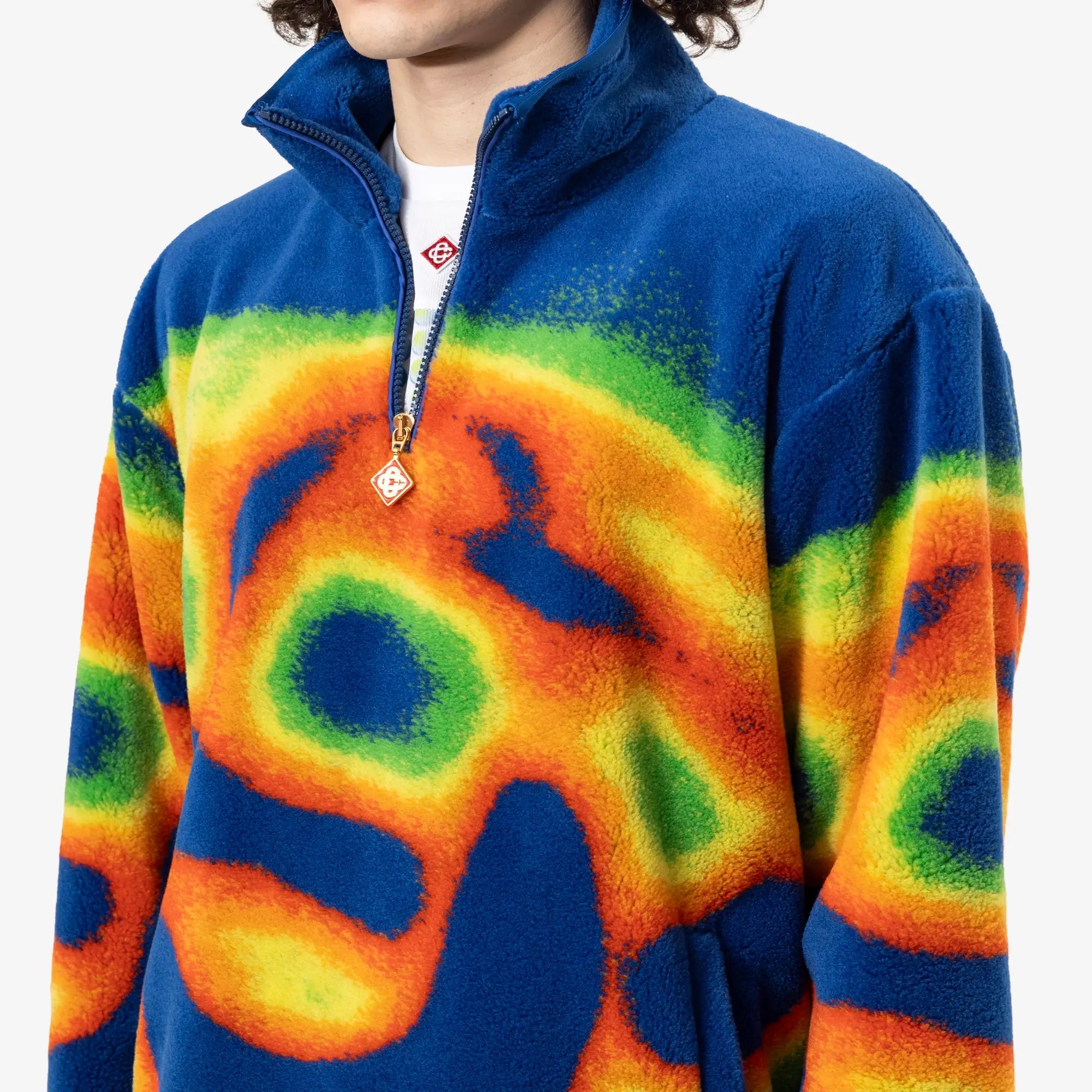 Casablanca Heat Map Quarter Zip Fleece Jacket Multi - 5