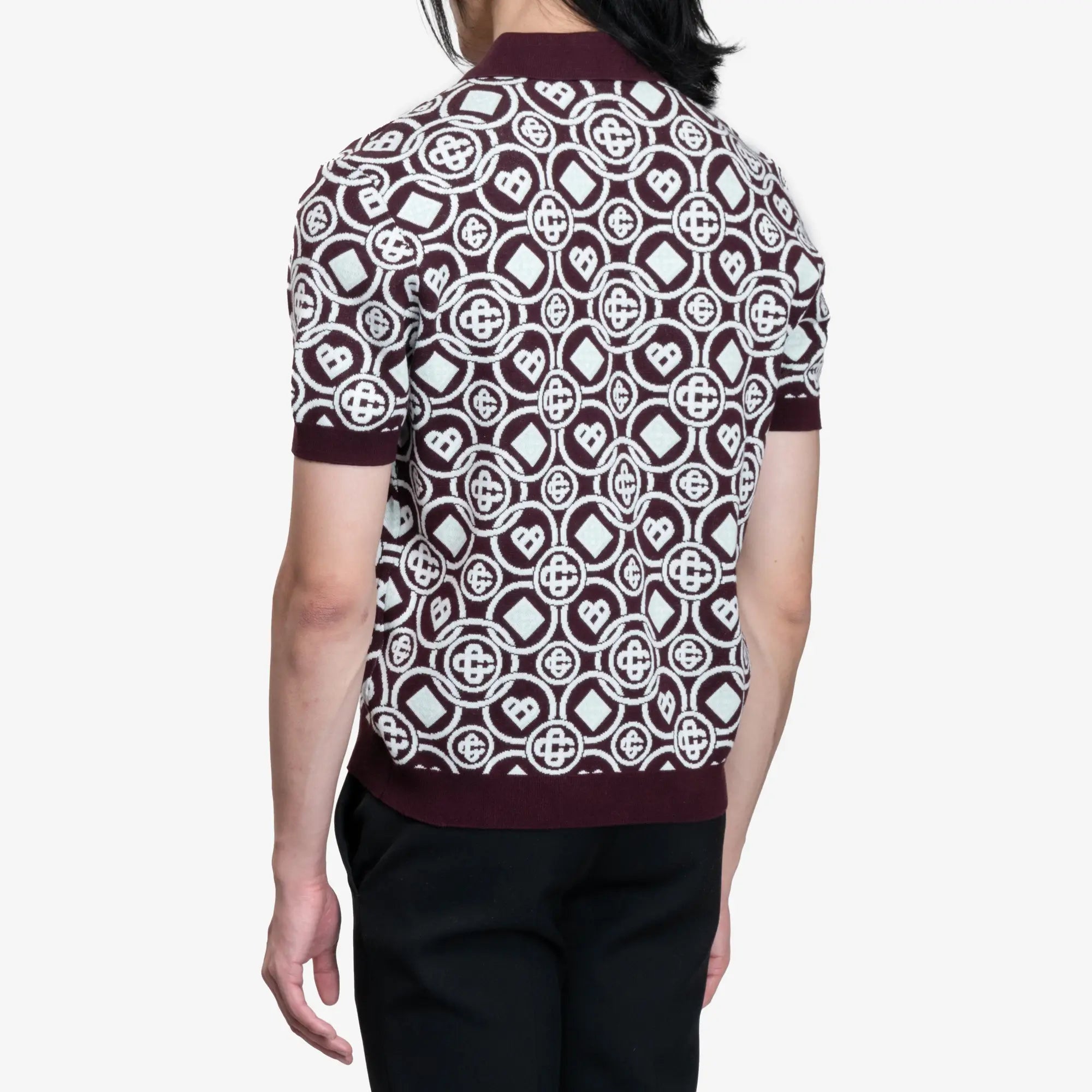 Casablanca Monogram Polo Aubergine - 4