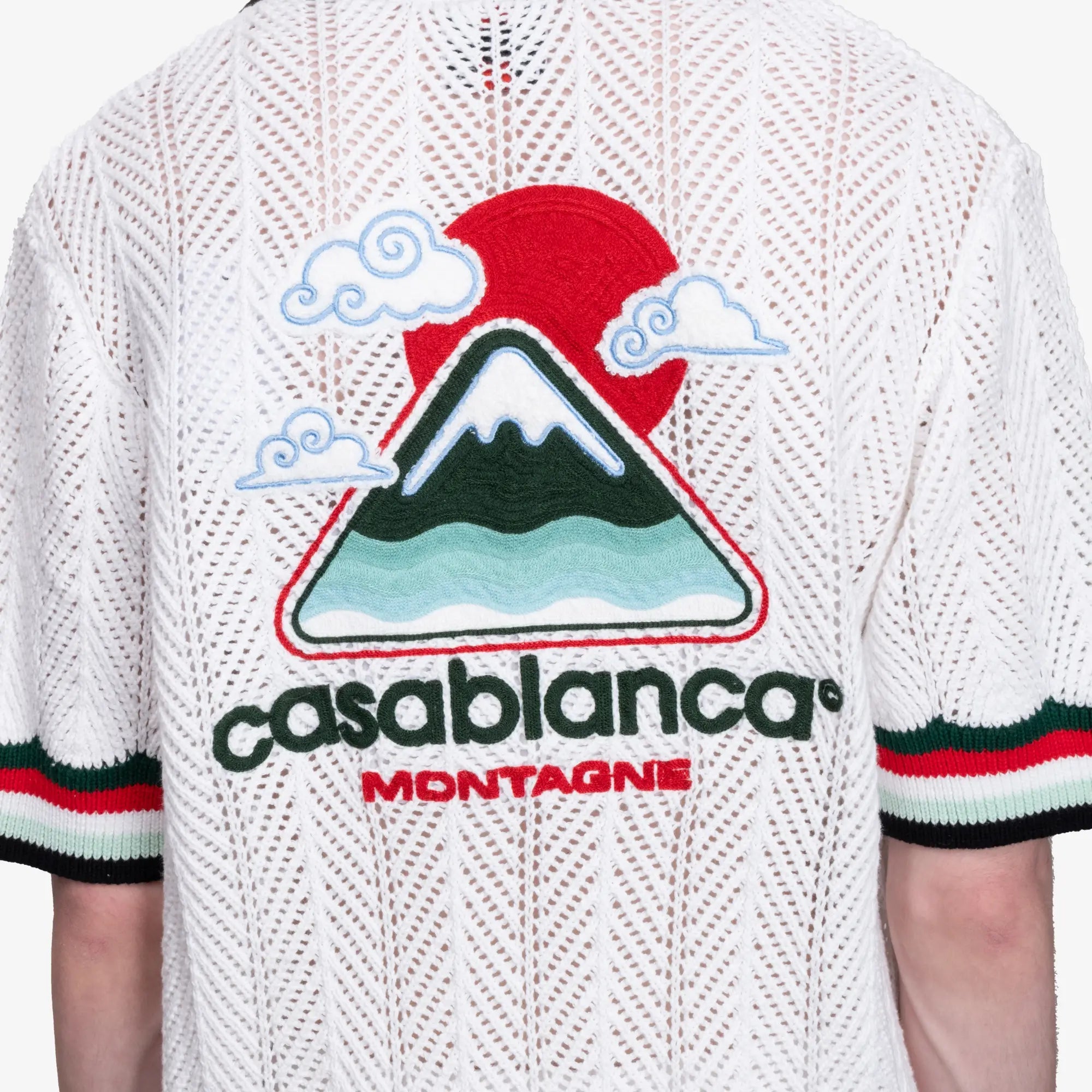 Casablanca Montage Ondulee Crochet Shirt White - 6
