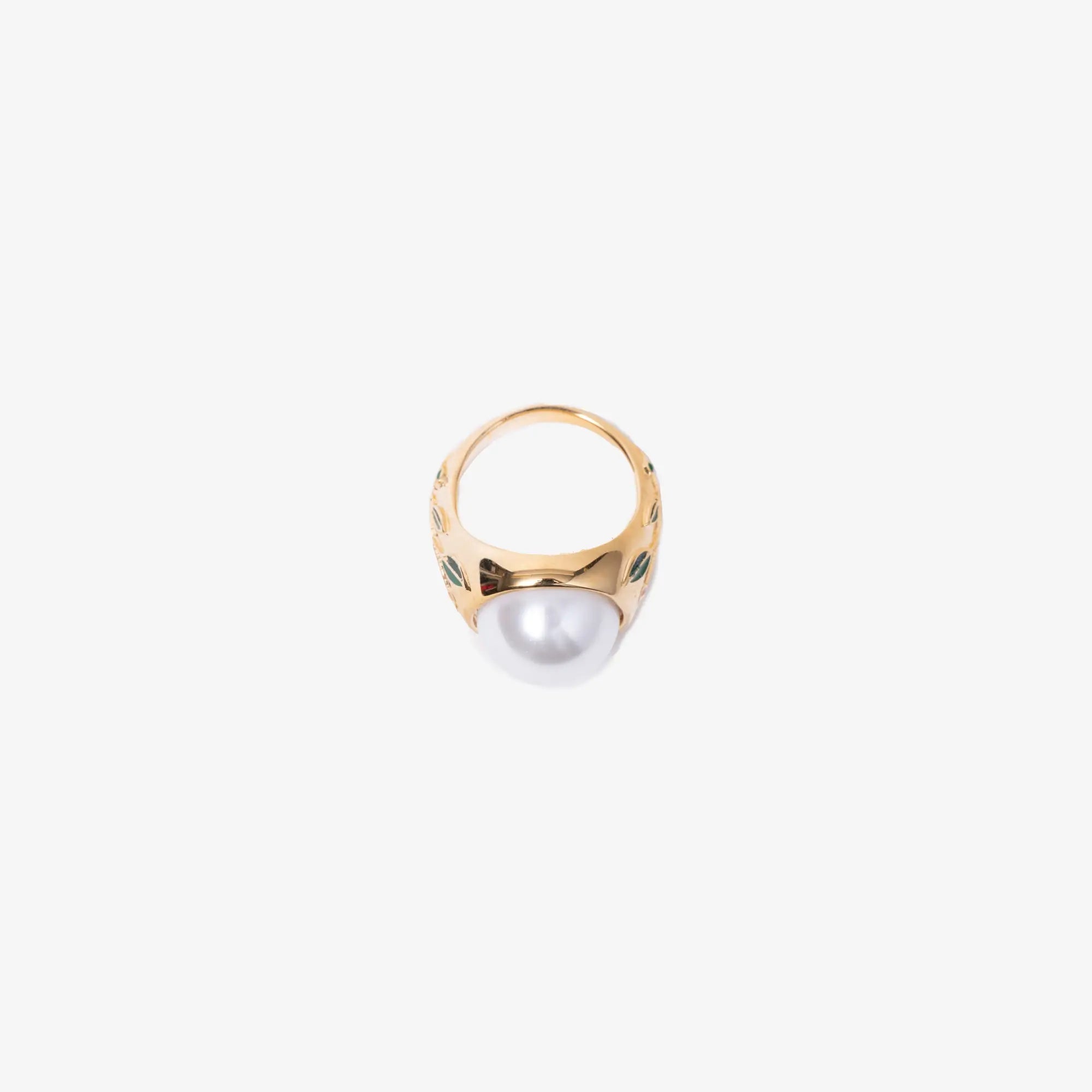 Casablanca Pearl Signet Ring Gold - 3