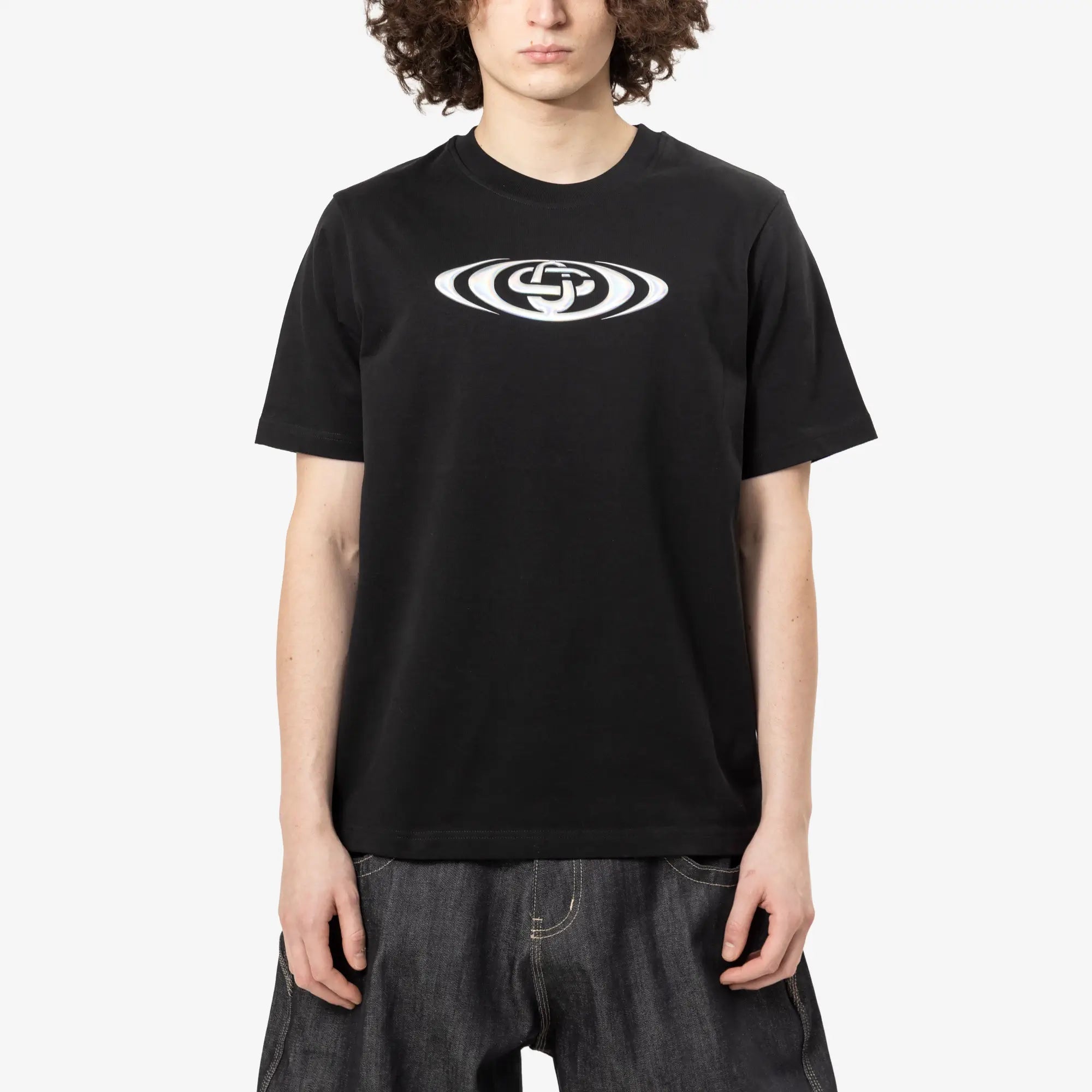 Casablanca Warped Logo T-Shirt Black - 1