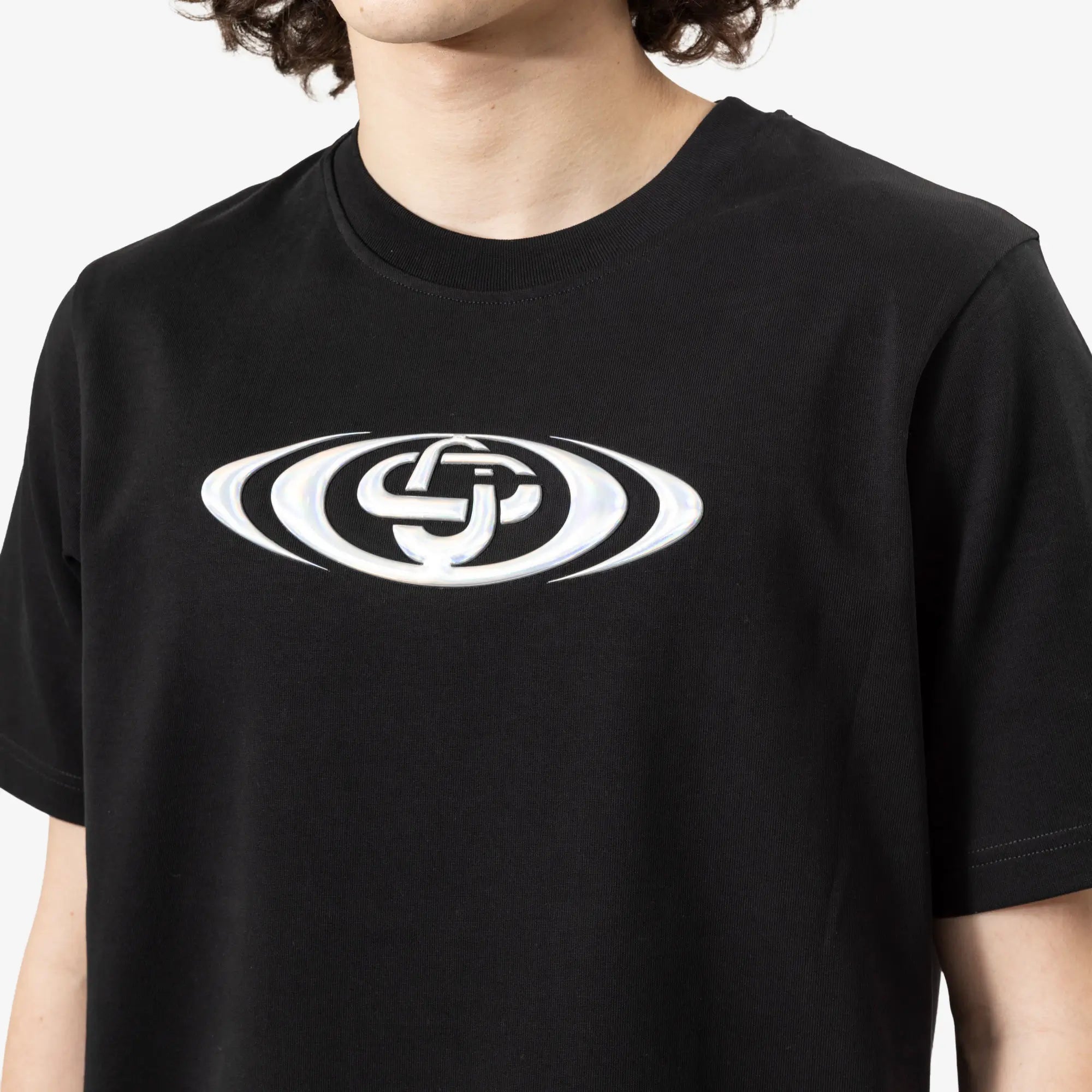 Casablanca Warped Logo T-Shirt Black - 5