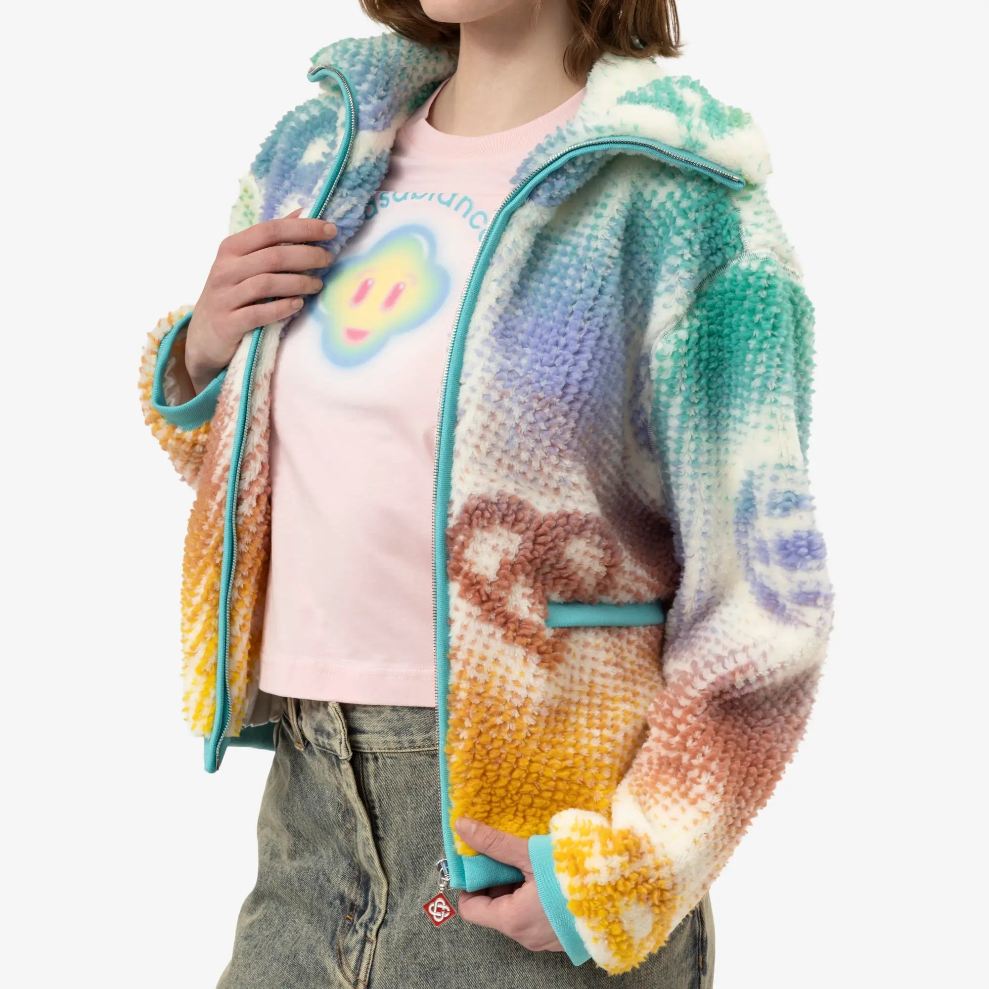 Casablanca Womens Monogram Fleece Jacket Multi - 5