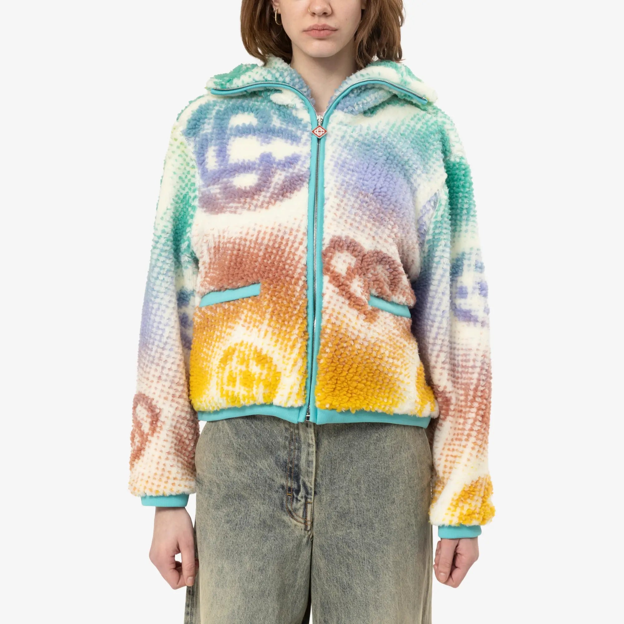 Casablanca Womens Monogram Fleece Jacket Multi - 1