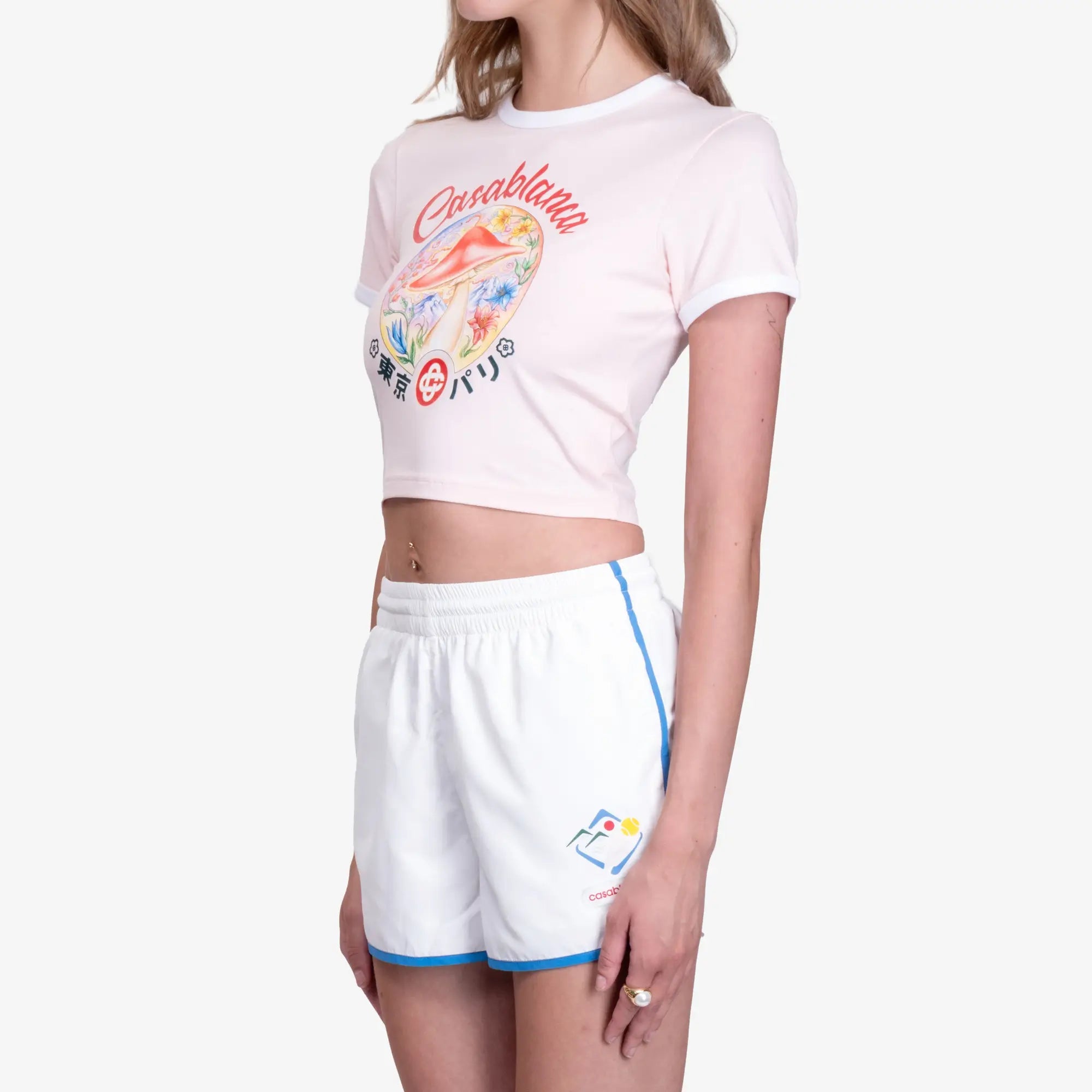 Casablanca Womens Mushroom Baby T-Shirt Pink - 3