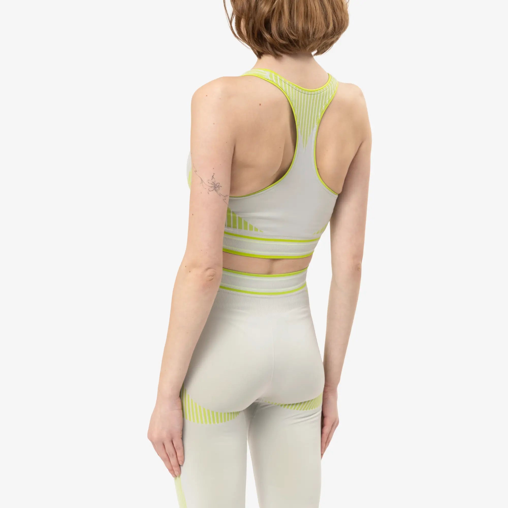 Casablanca Womens Seamless Bralette Grey/Lime - 4