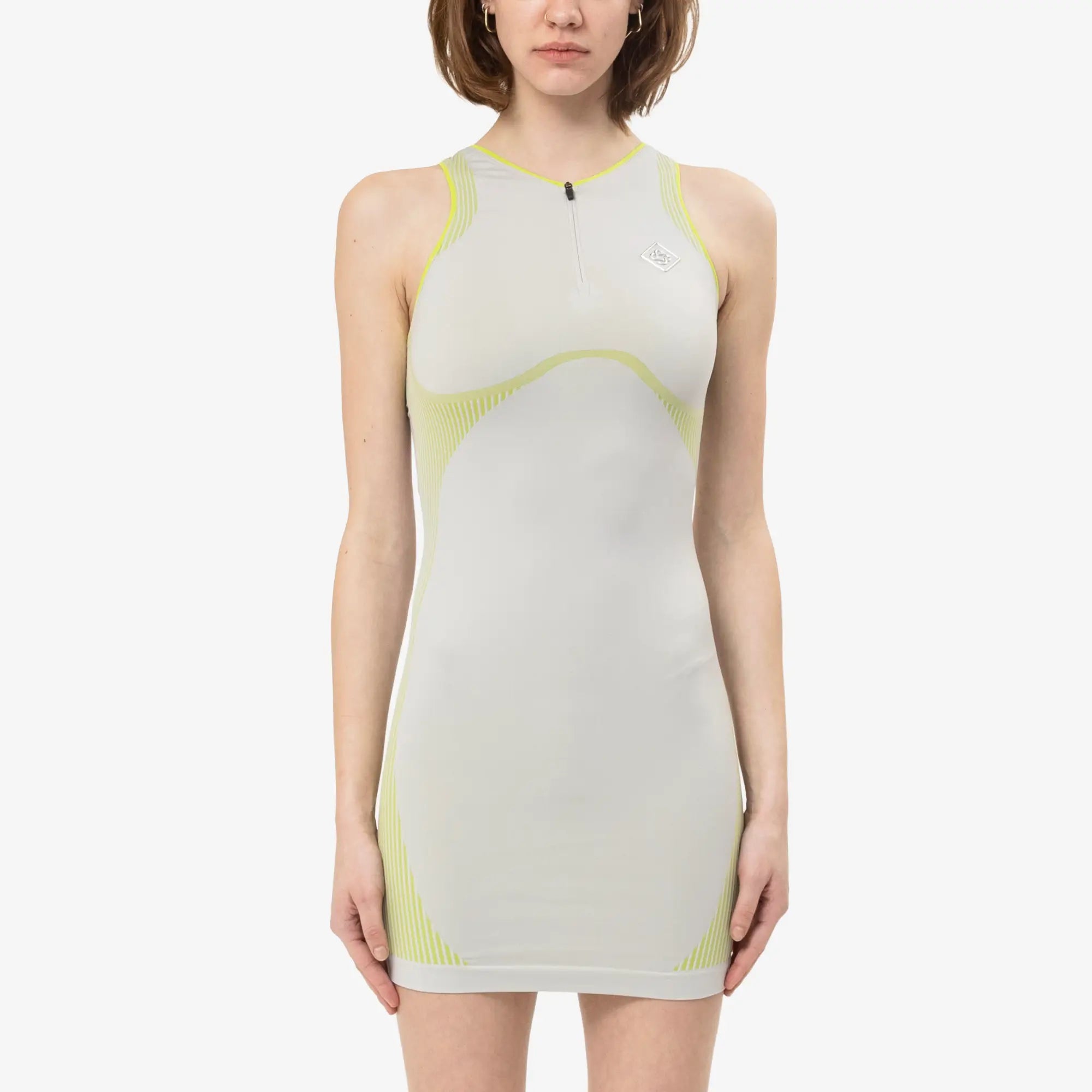 Casablanca Womens Seamless Dress Grey/Lime - 1