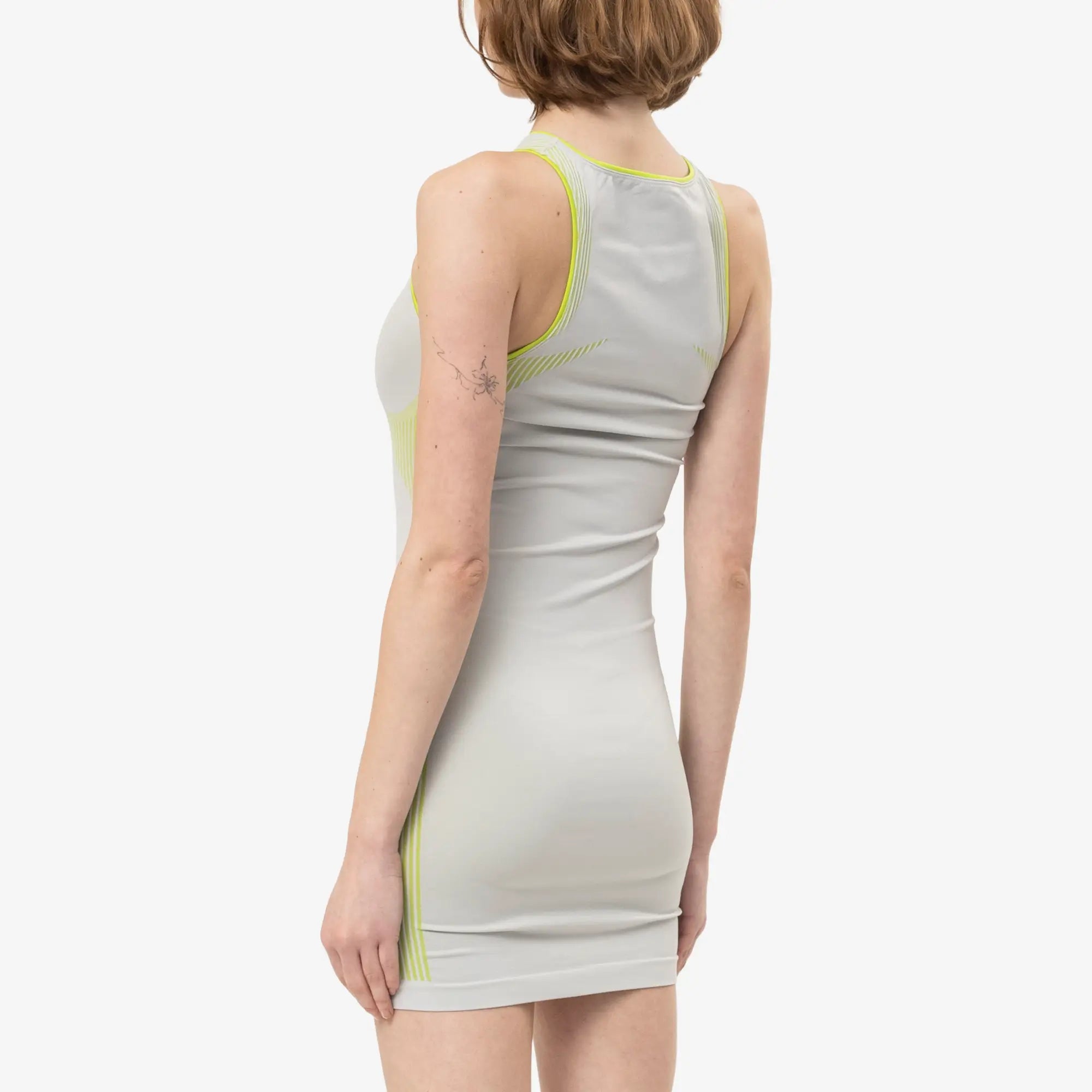Casablanca Womens Seamless Dress Grey/Lime - 4