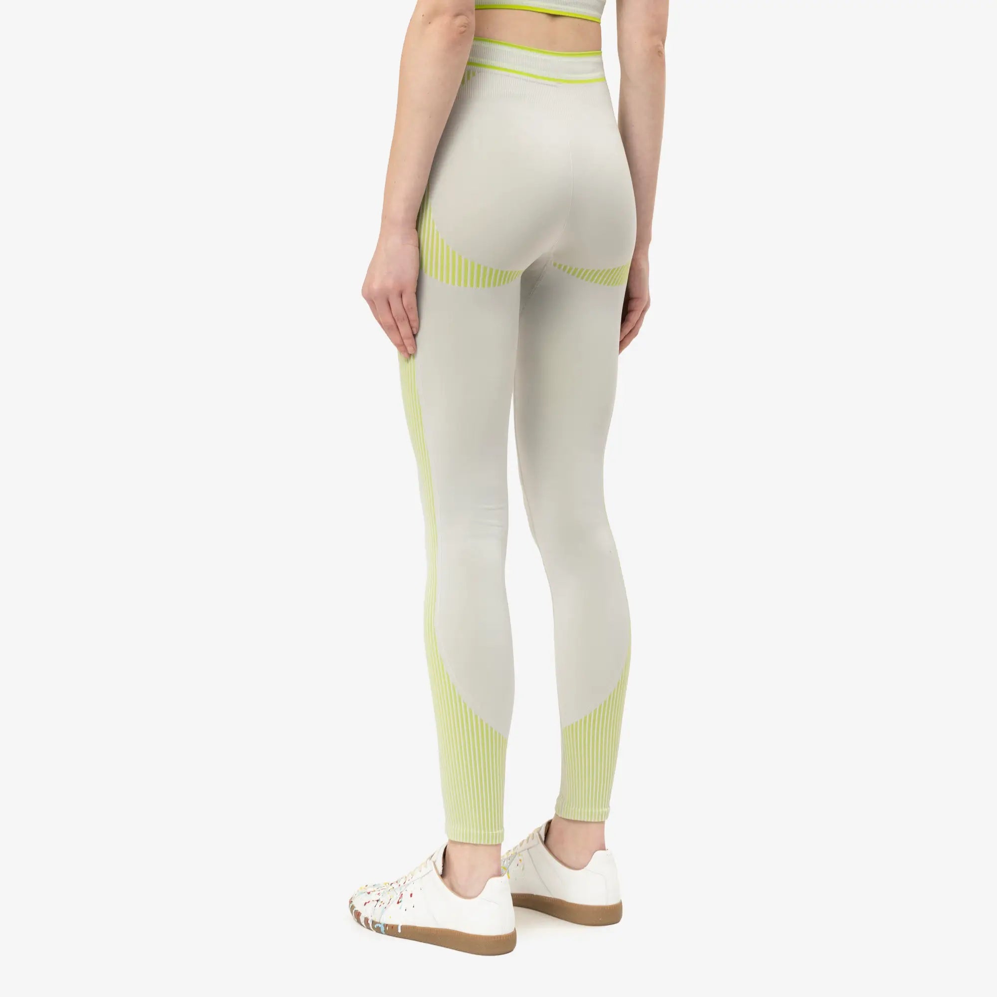 Casablanca Womens Seamless Leggings Grey/Lime - 4