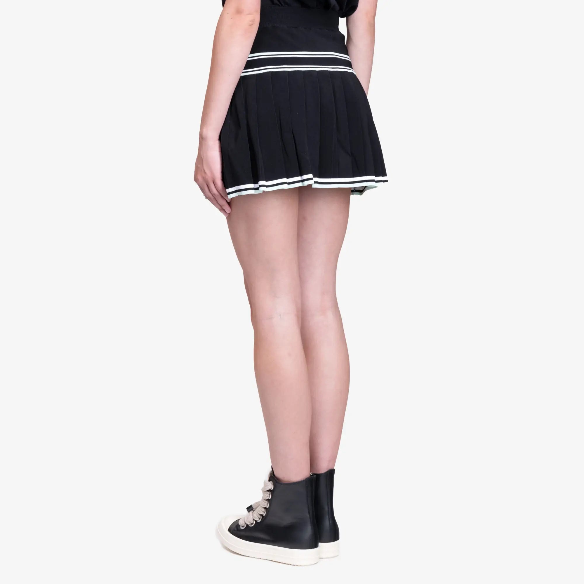 Casablanca Womens Viscose Pleated Skirt Black - 4