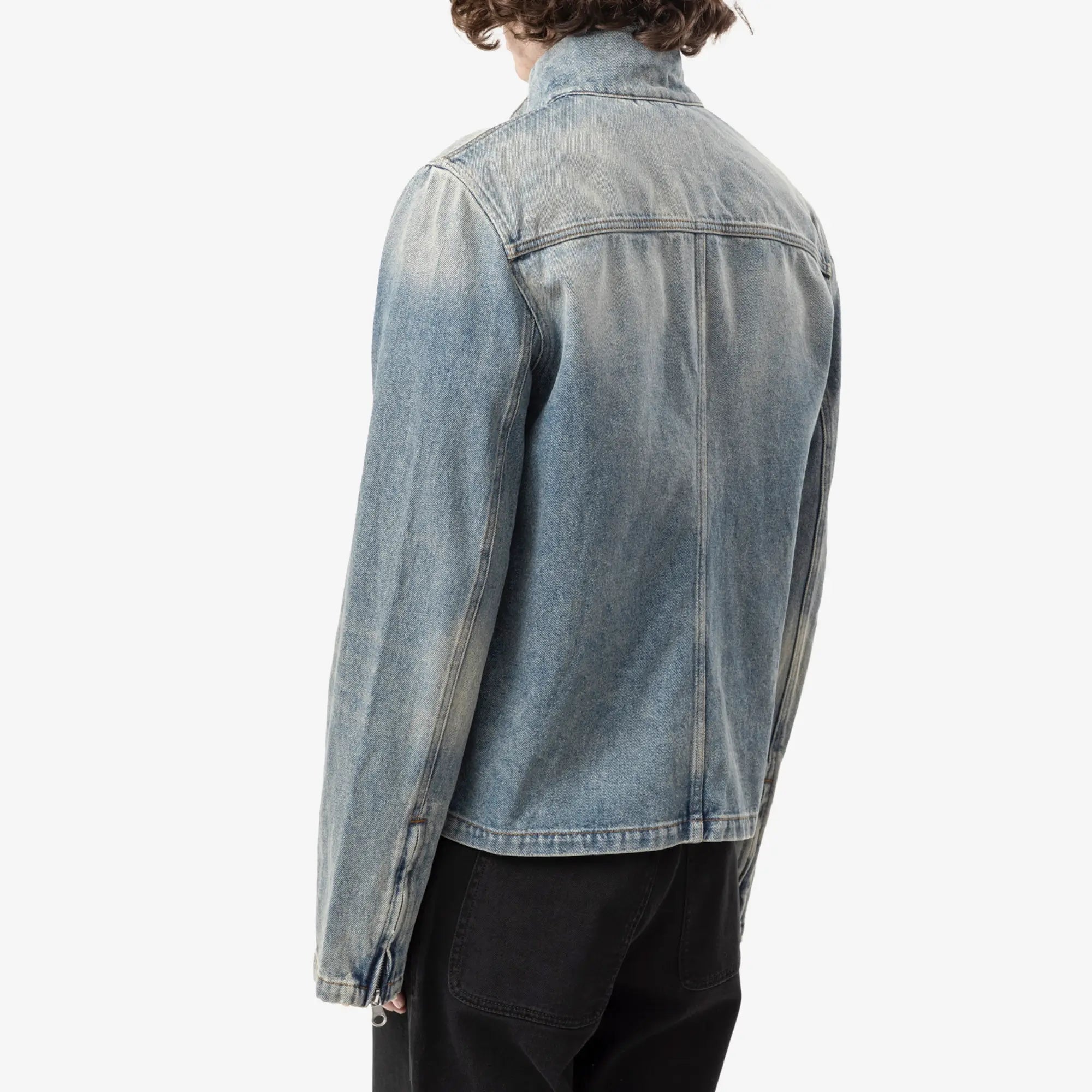 Courreges City Shadow Denim Jacket Blue - 4