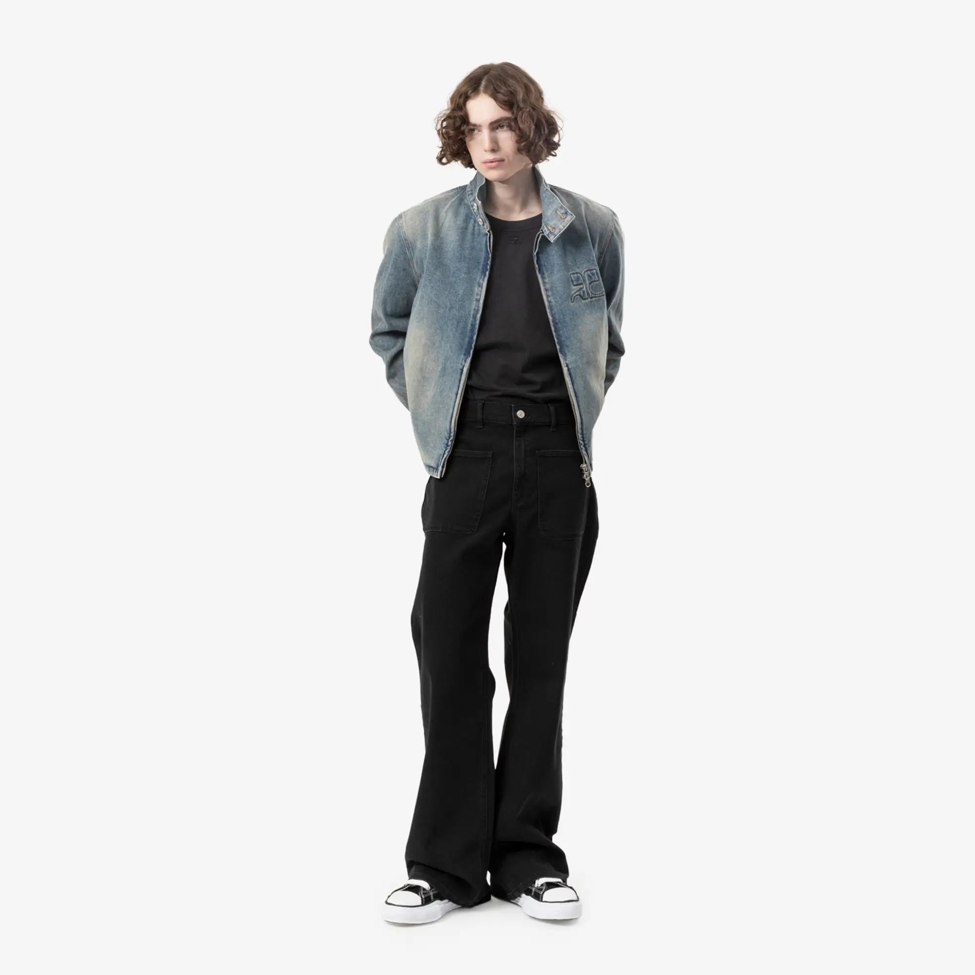 Courreges City Shadow Denim Jacket Blue - 2