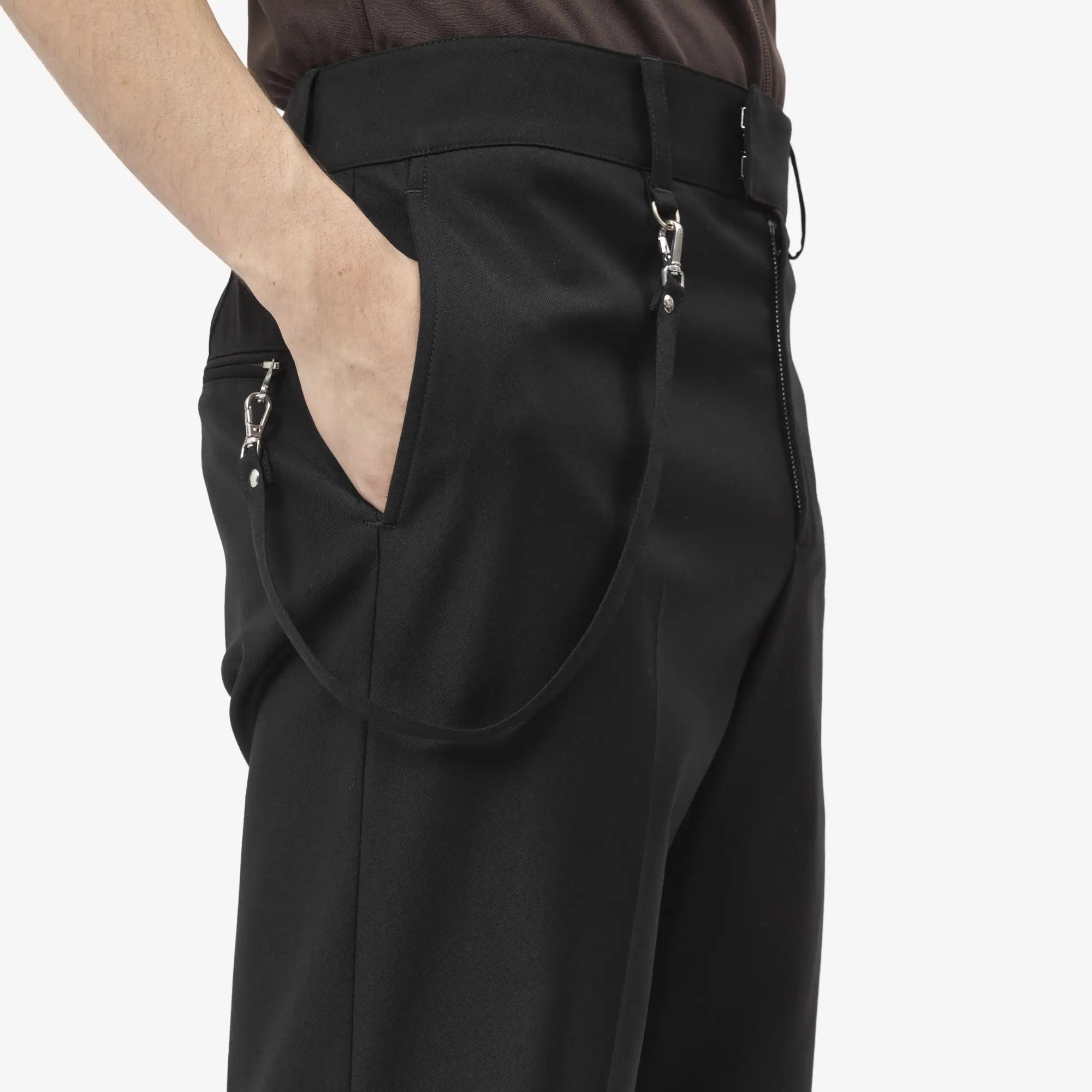 Courreges Light Twill Bootcut Pants Black - 5