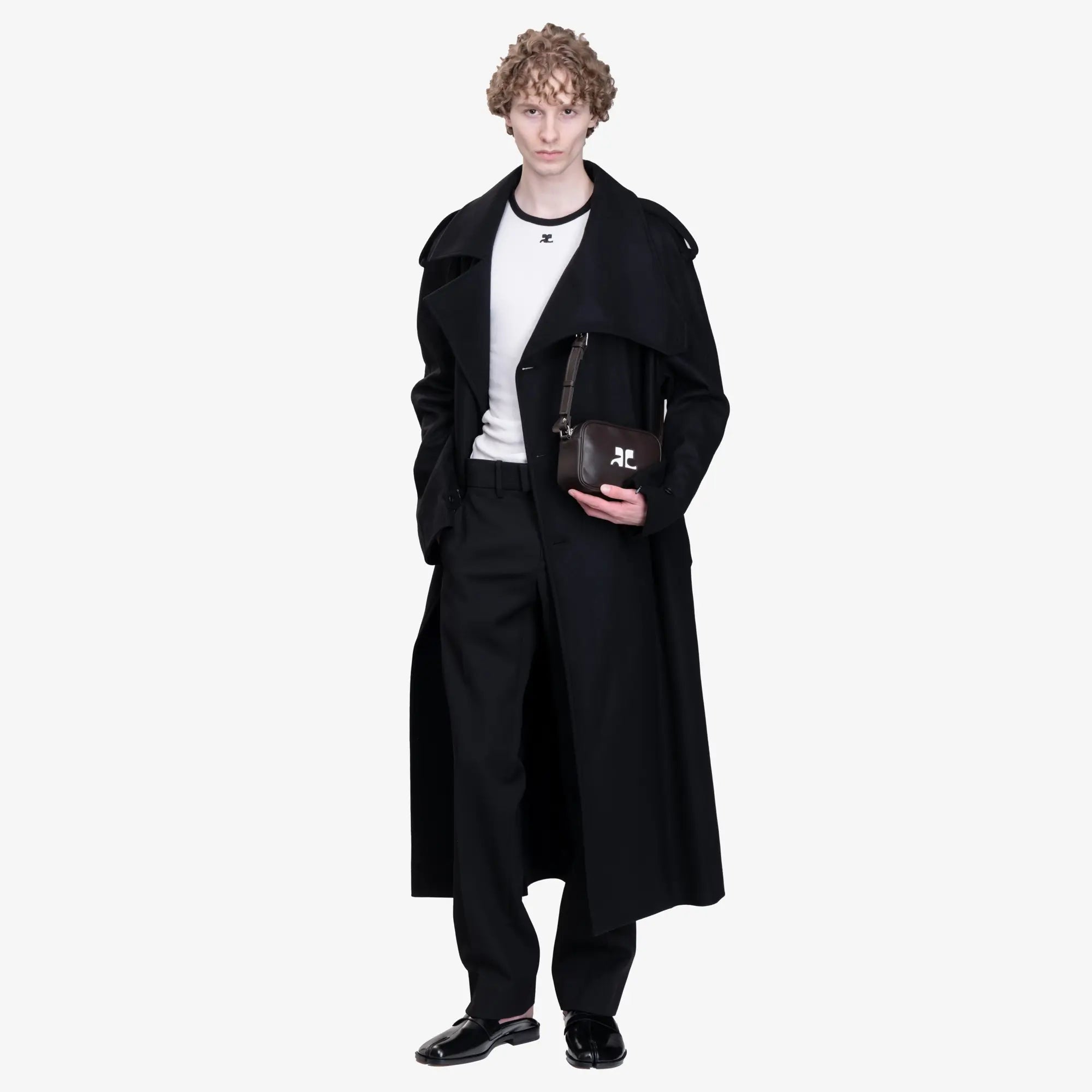 Photo of Courreges Oblique Wool Maxi Trench Coat - 2