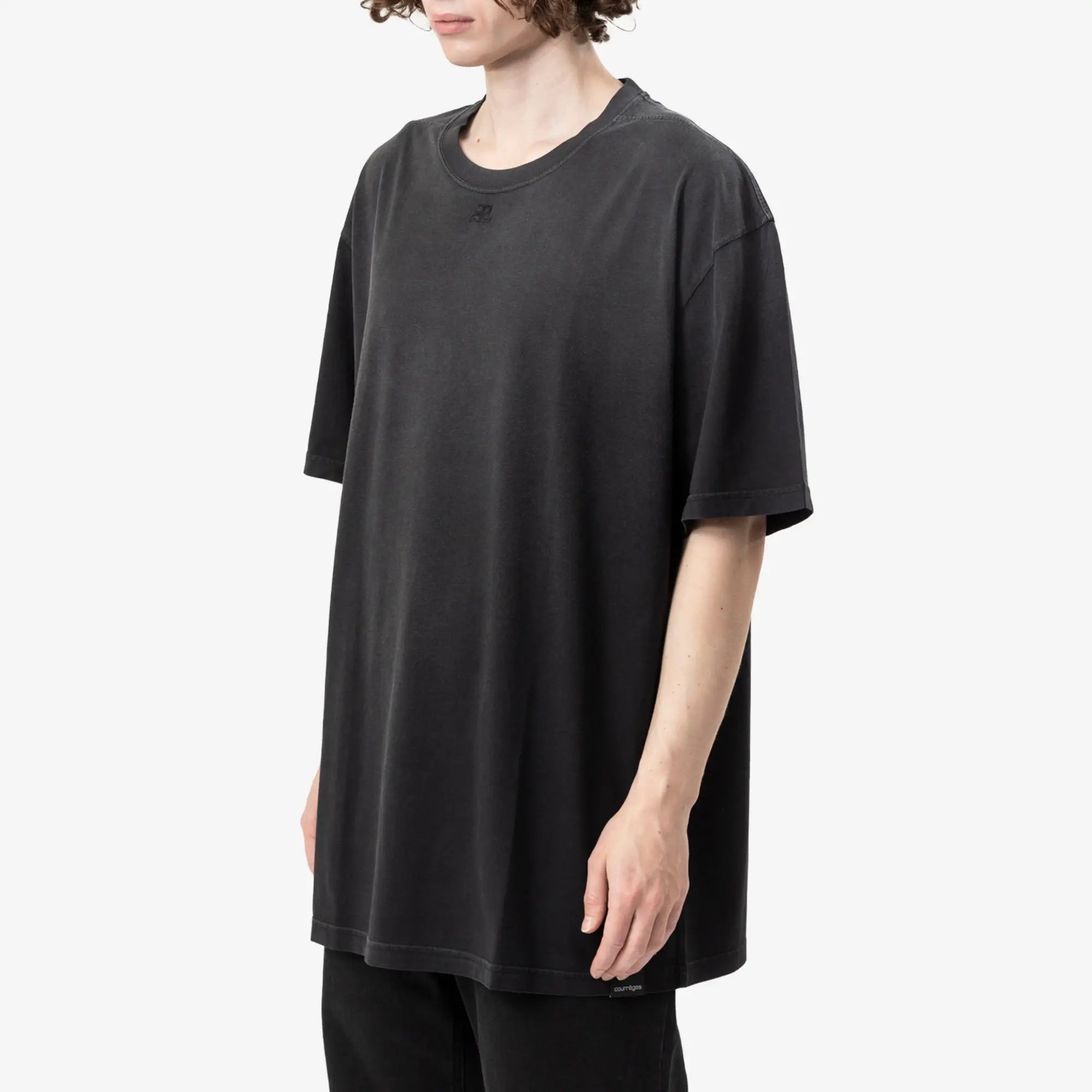 Courreges Oversized Solarized T-Shirt Black - 3