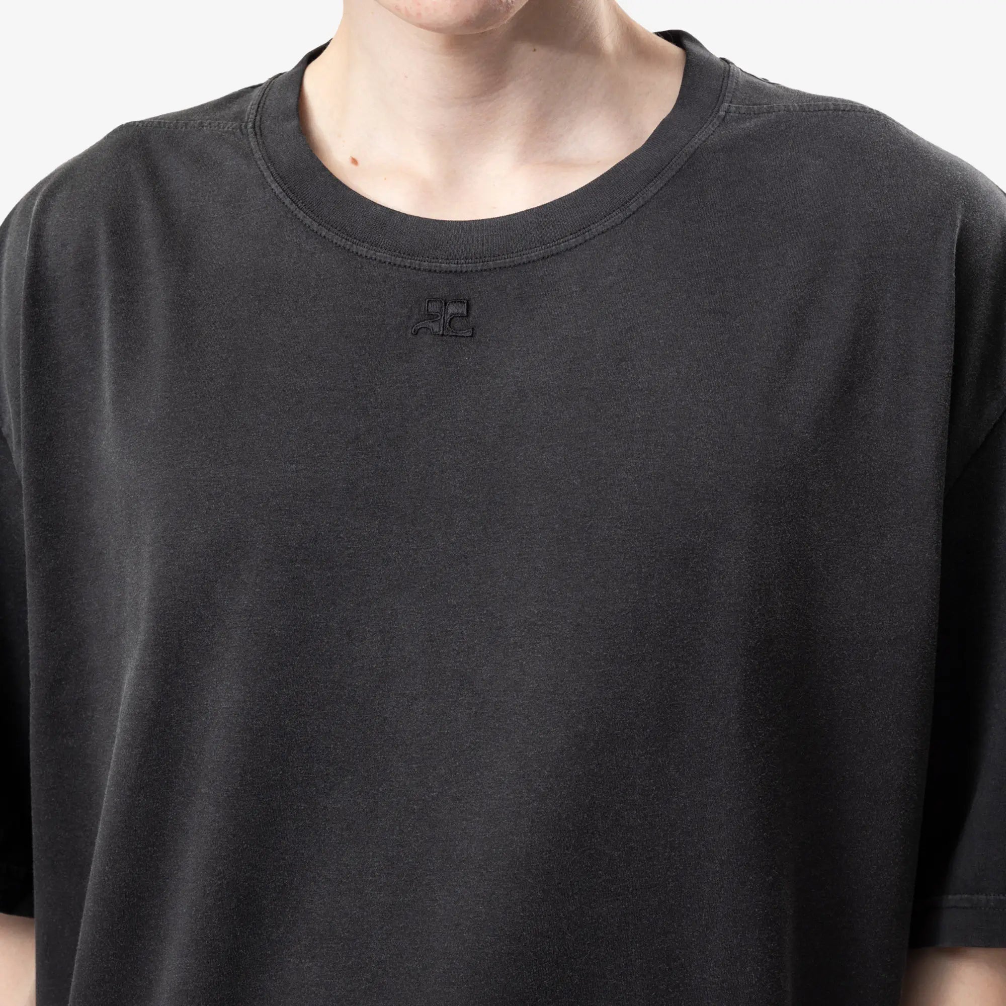Courreges Oversized Solarized T-Shirt Black - 5