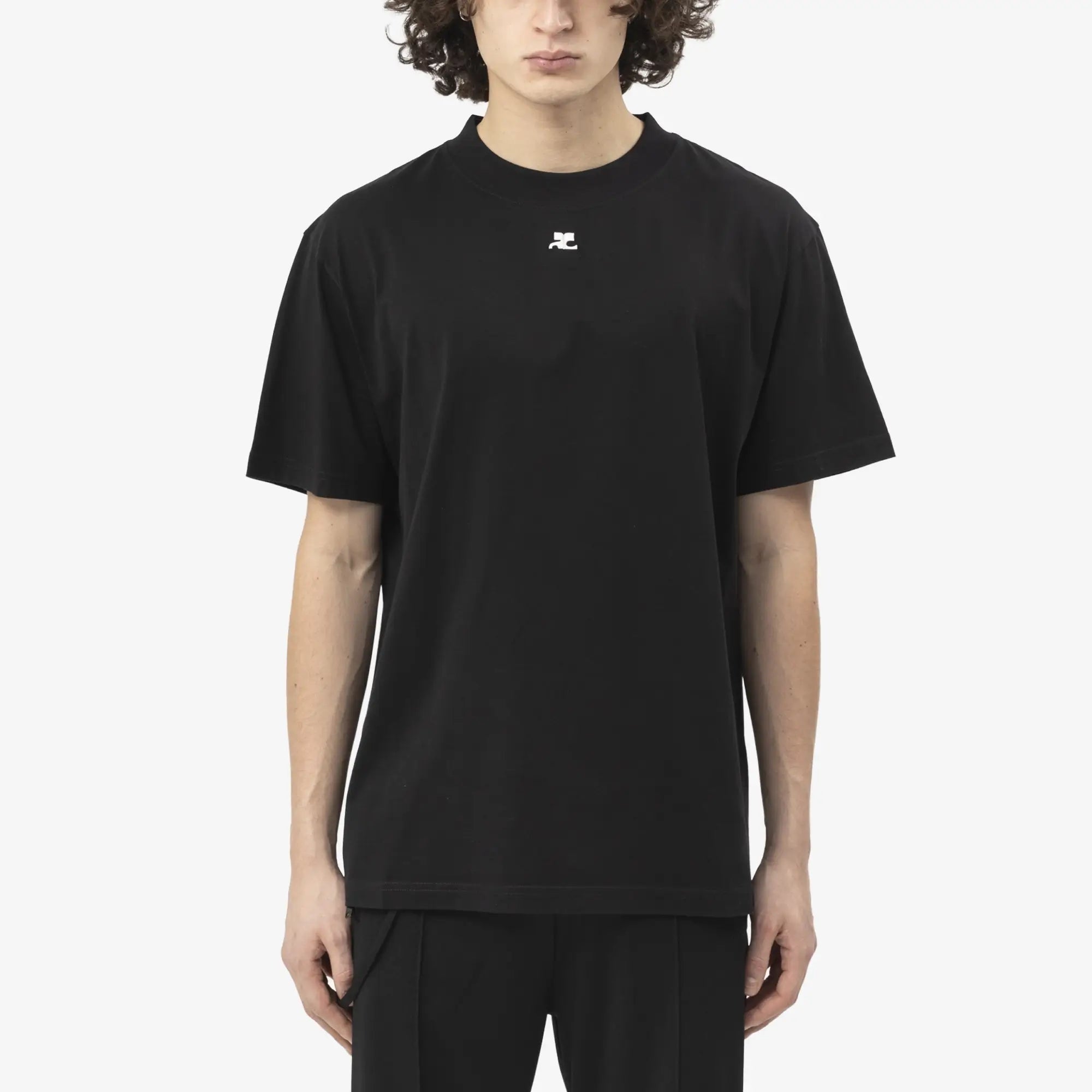 Courreges Oversized T-Shirt Black - 1
