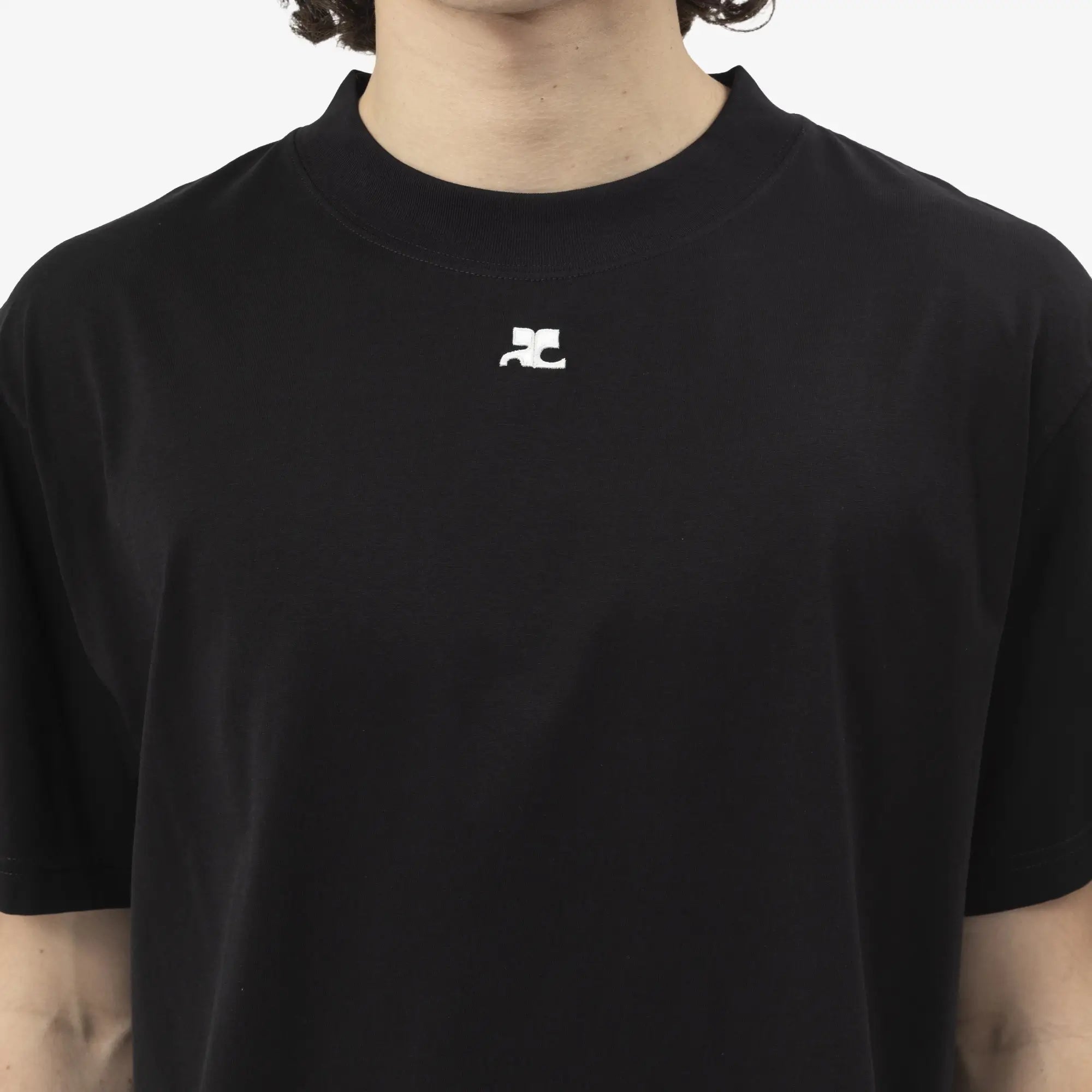 Courreges Oversized T-Shirt Black - 5