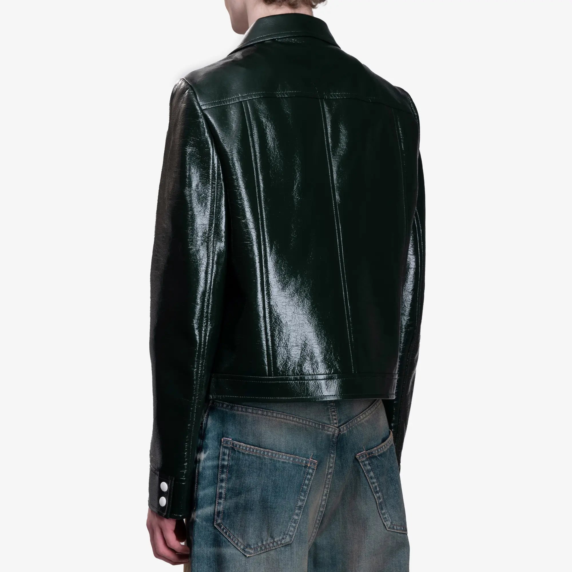 Courreges ReEdition Vinyl Jacket Dark Green - 4