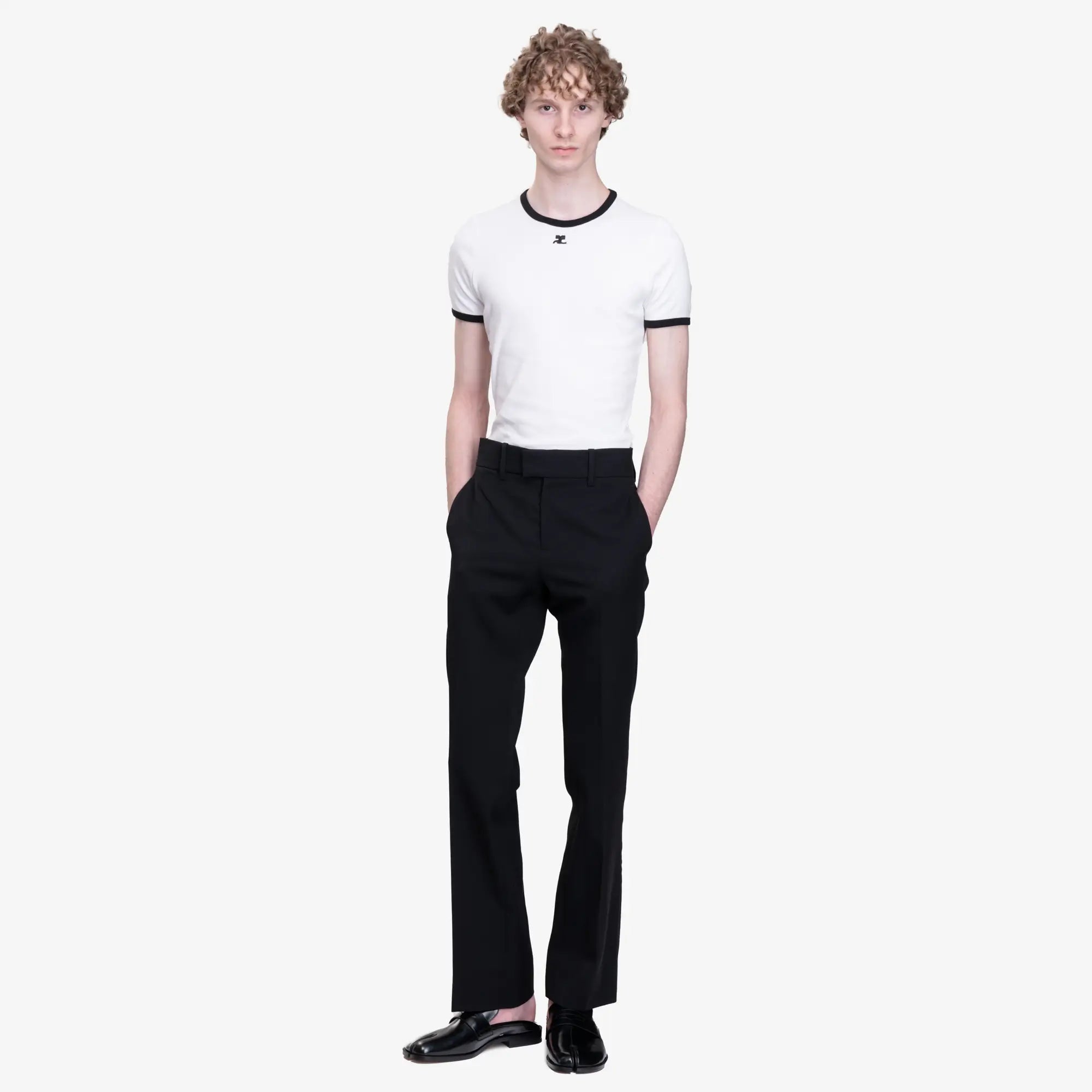 Courreges Signature Contrast T-Shirt Heritage White - 3