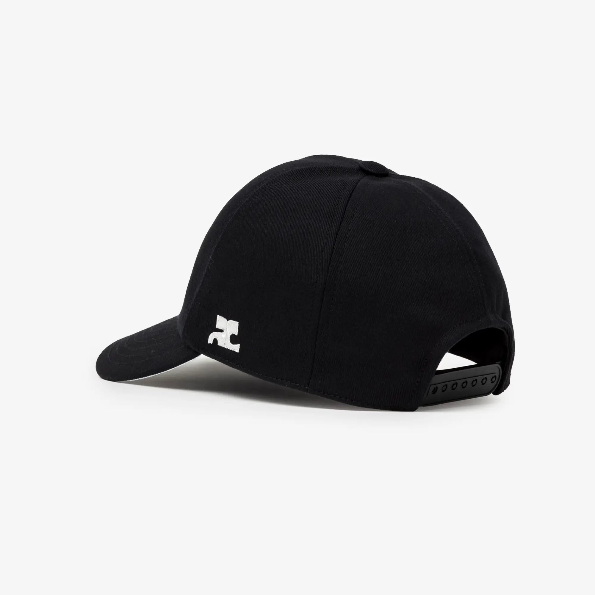 Courreges Signature Cotton Cap Black - 4