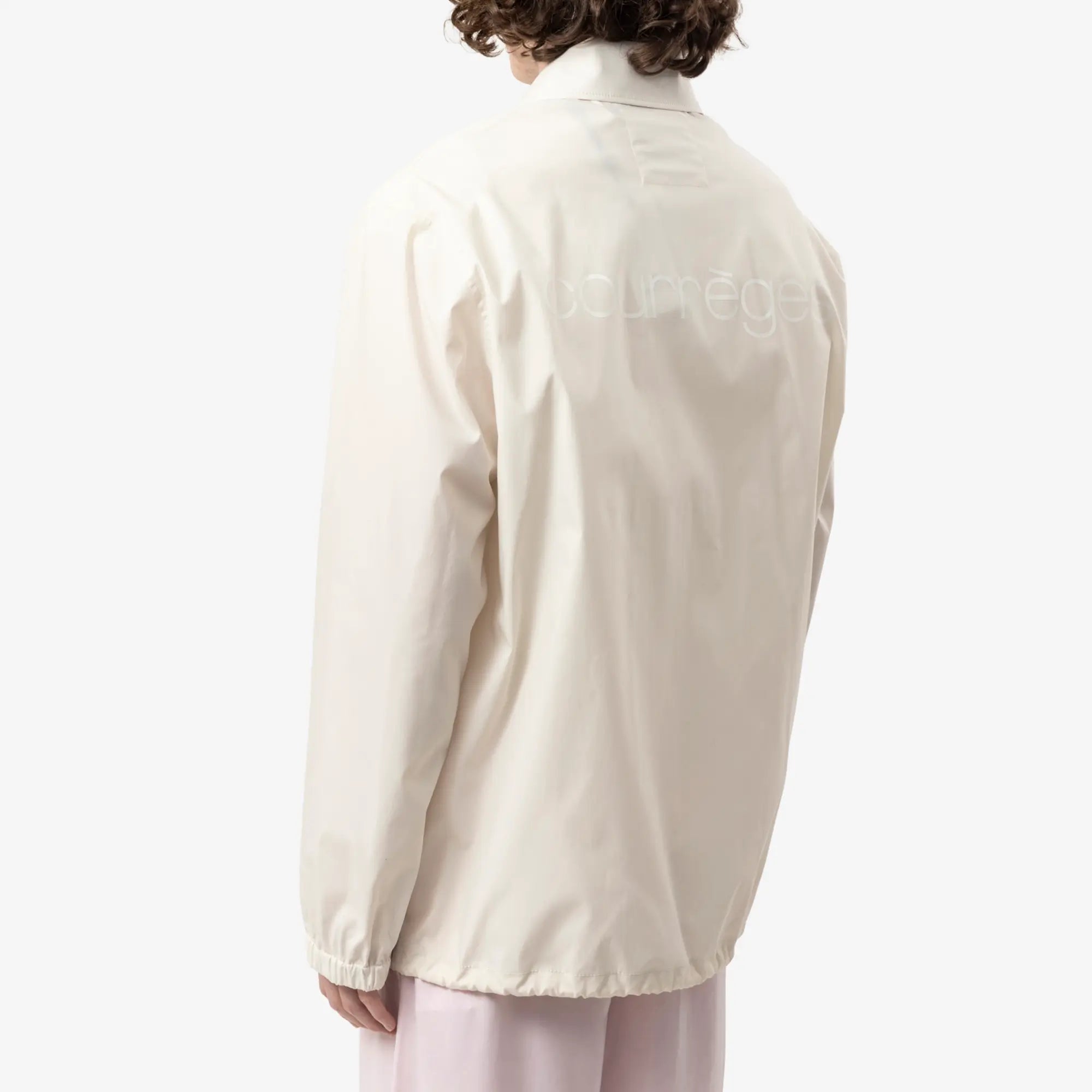 Courreges Signature Logo Coach Jacket Light Bones - 4