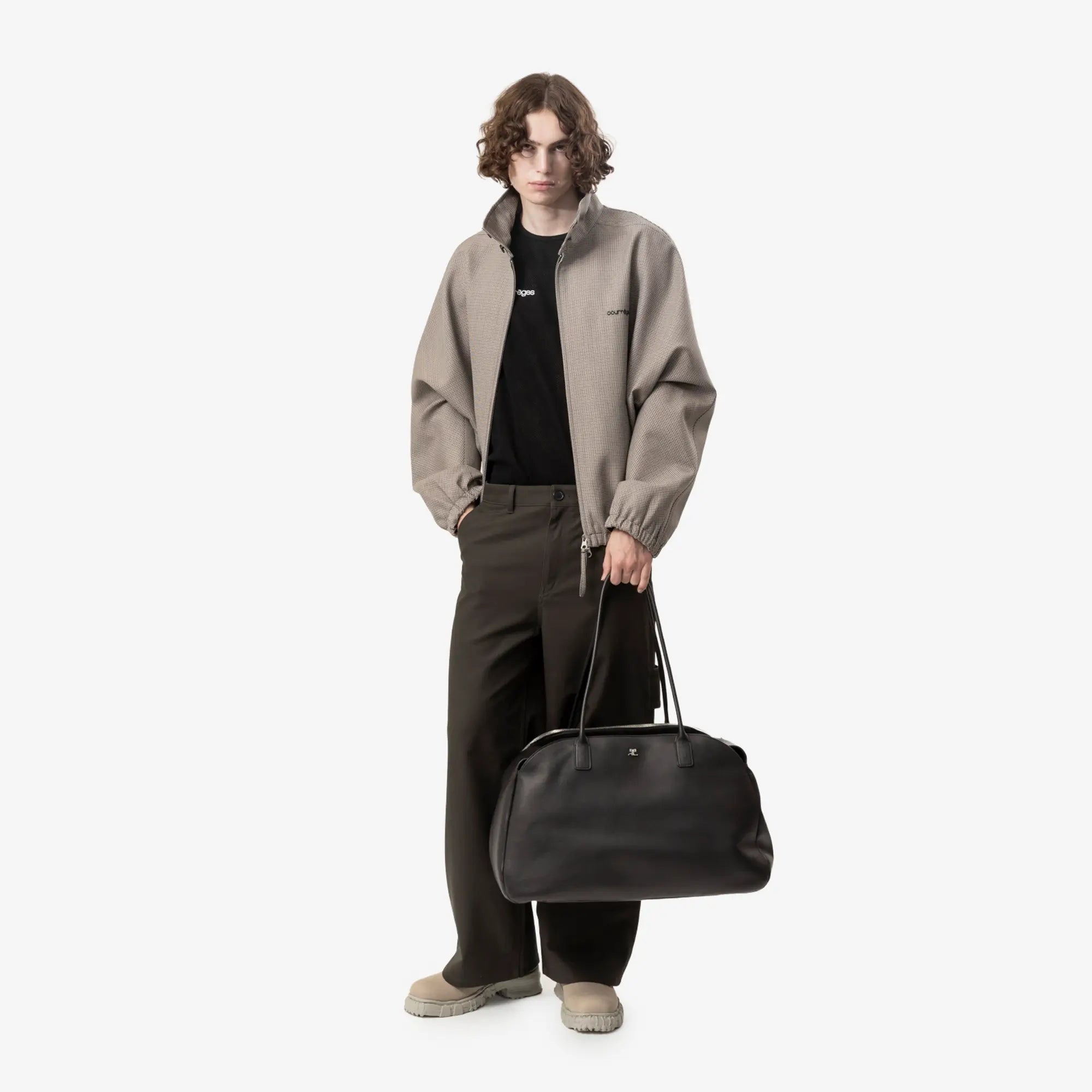 Courreges XXL Strip Bag Black - 2