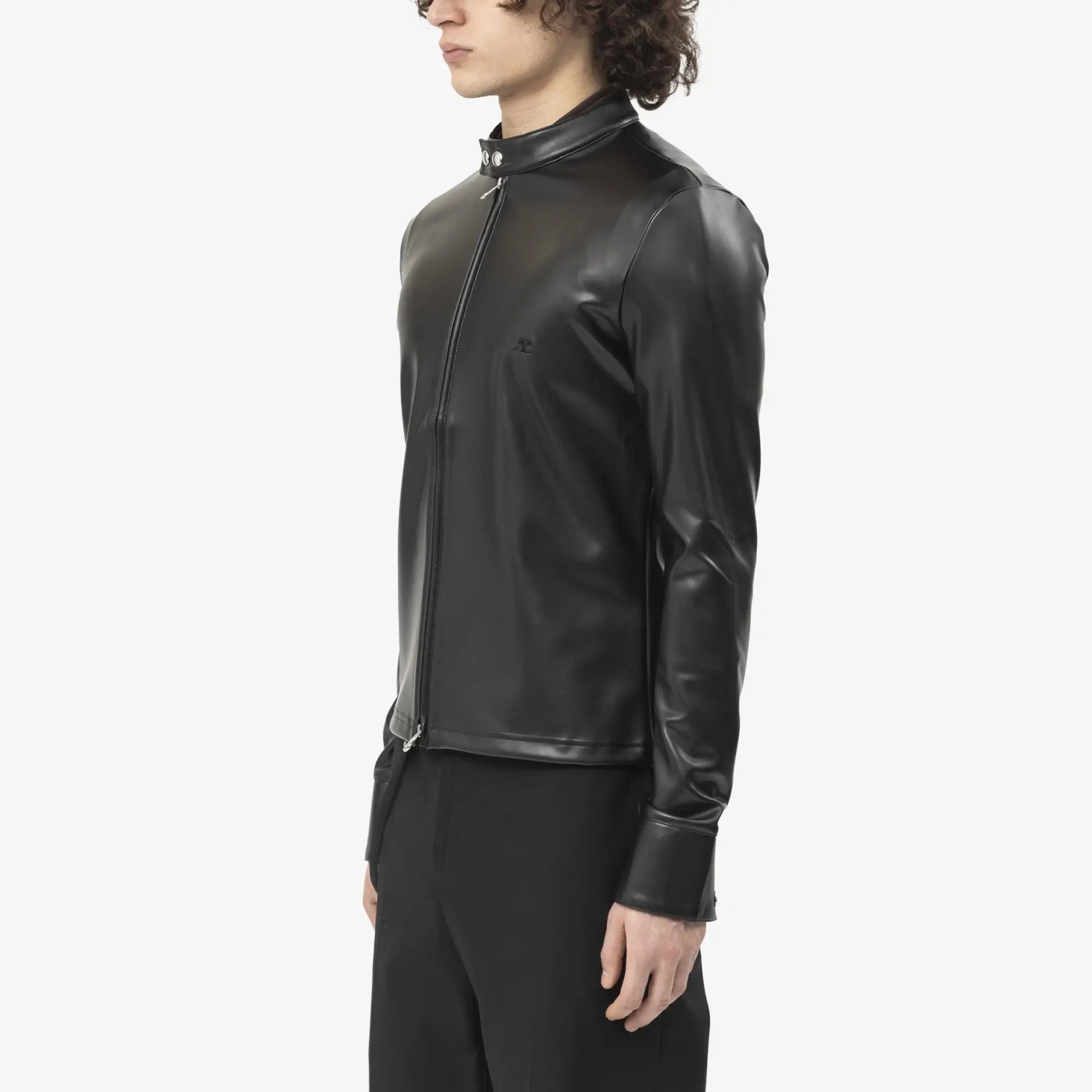 Courreges Zipper Biker Jacket Black - 3