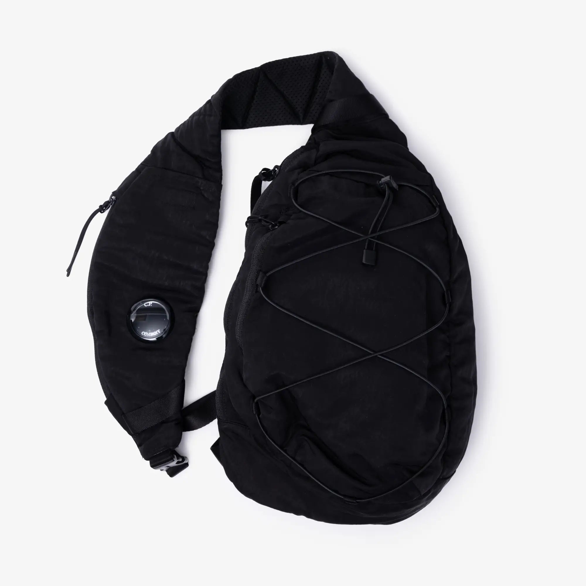 C.P. Company Nylon B Lens Crossbody Backpack Black - 1
