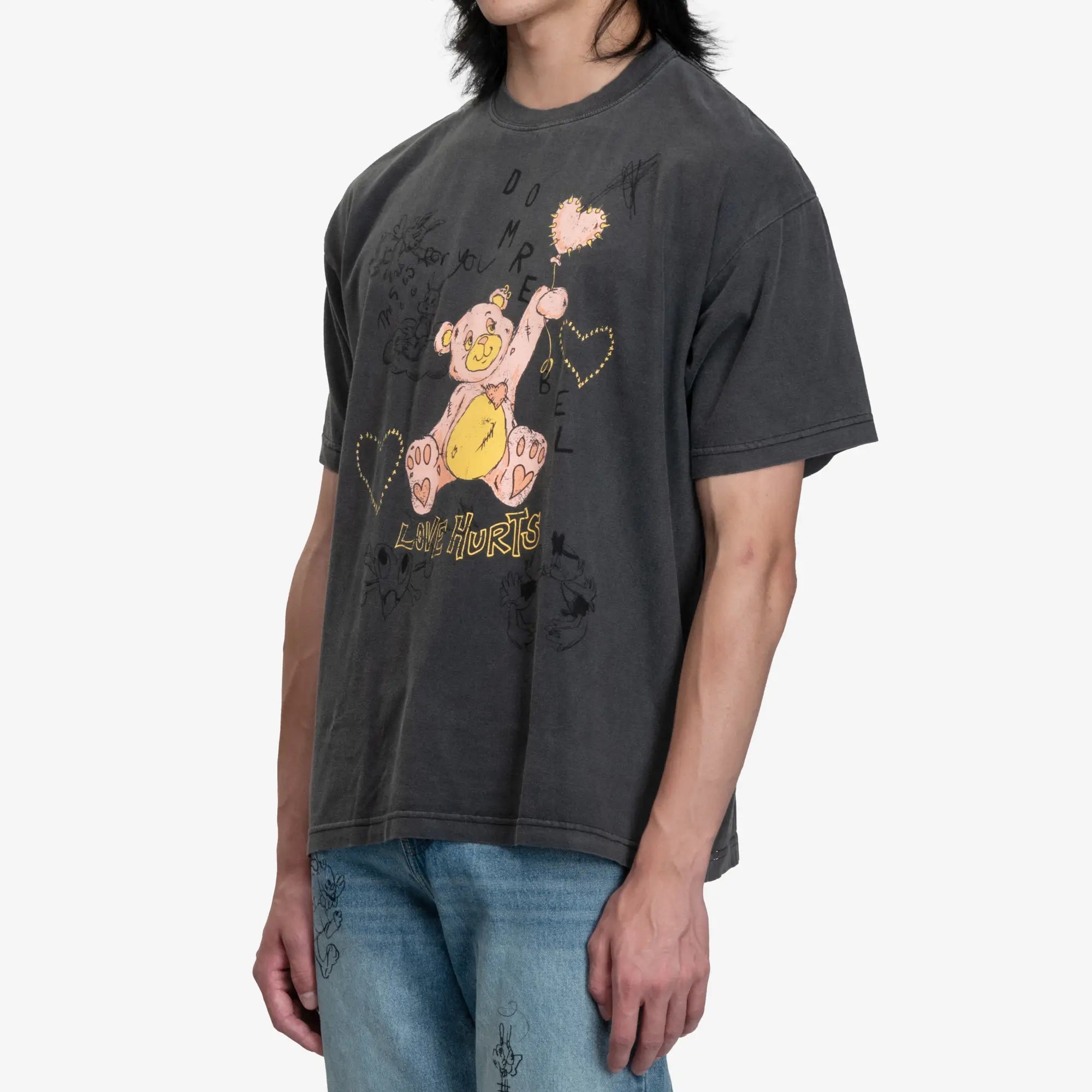 Dom Rebel Balloon T-Shirt Faded Black - 3