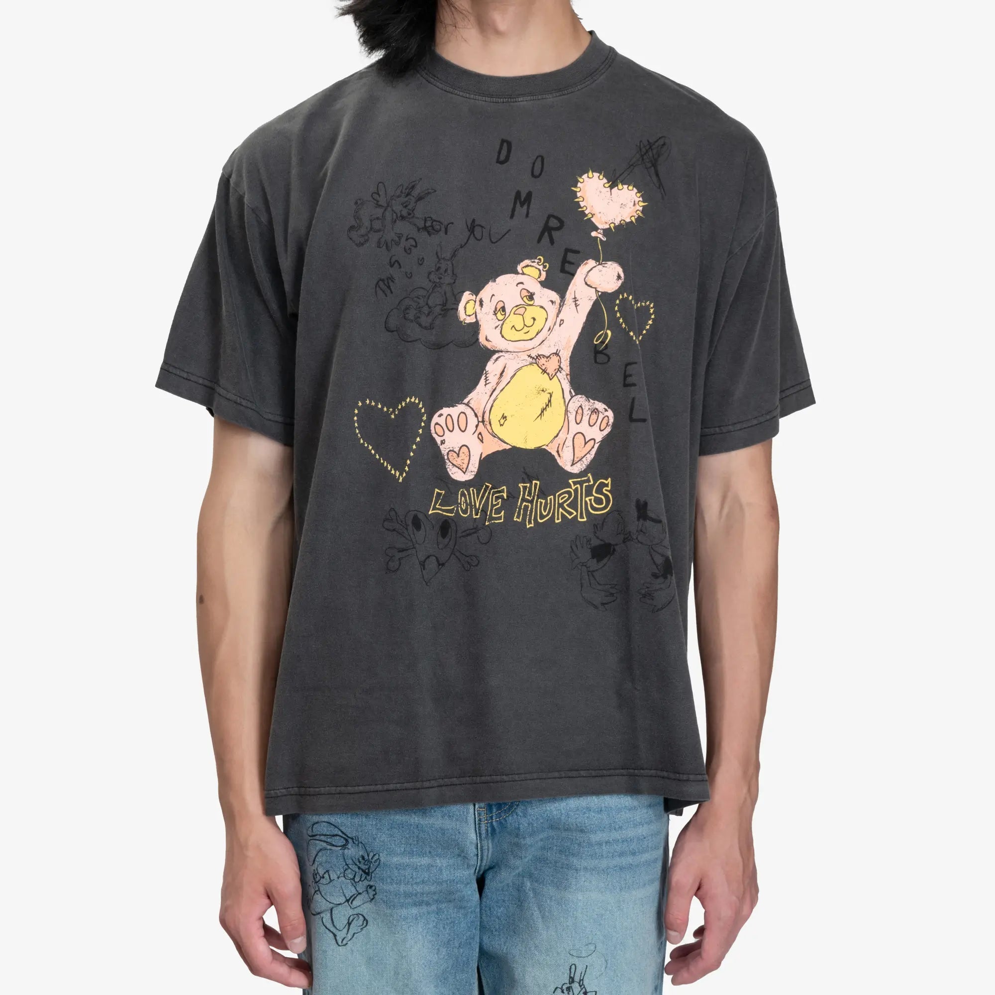 Dom Rebel Balloon T-Shirt Faded Black - 1