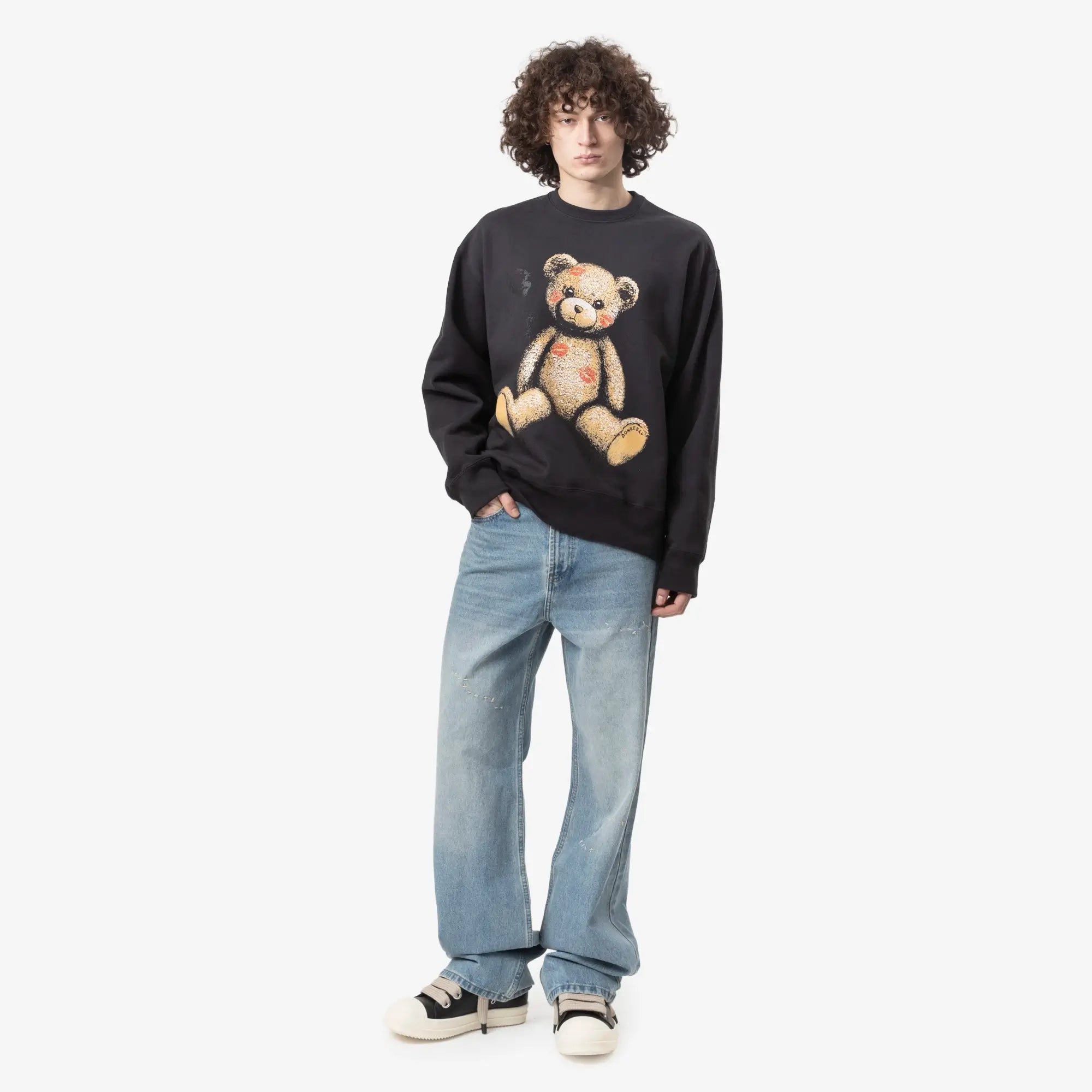 Dom Rebel Big Kiss Sweatshirt Old Black - 2