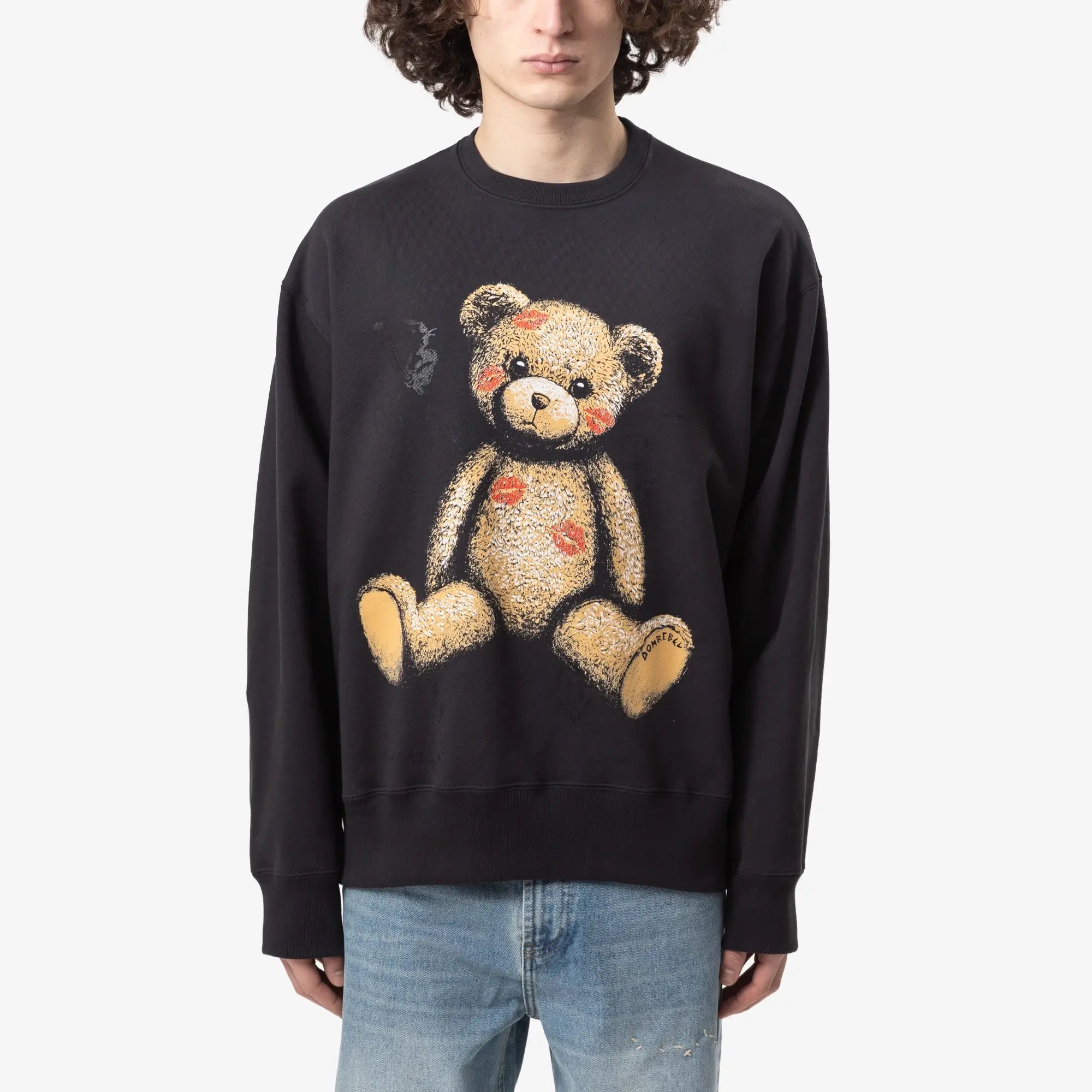 Dom Rebel Big Kiss Sweatshirt Old Black - 1