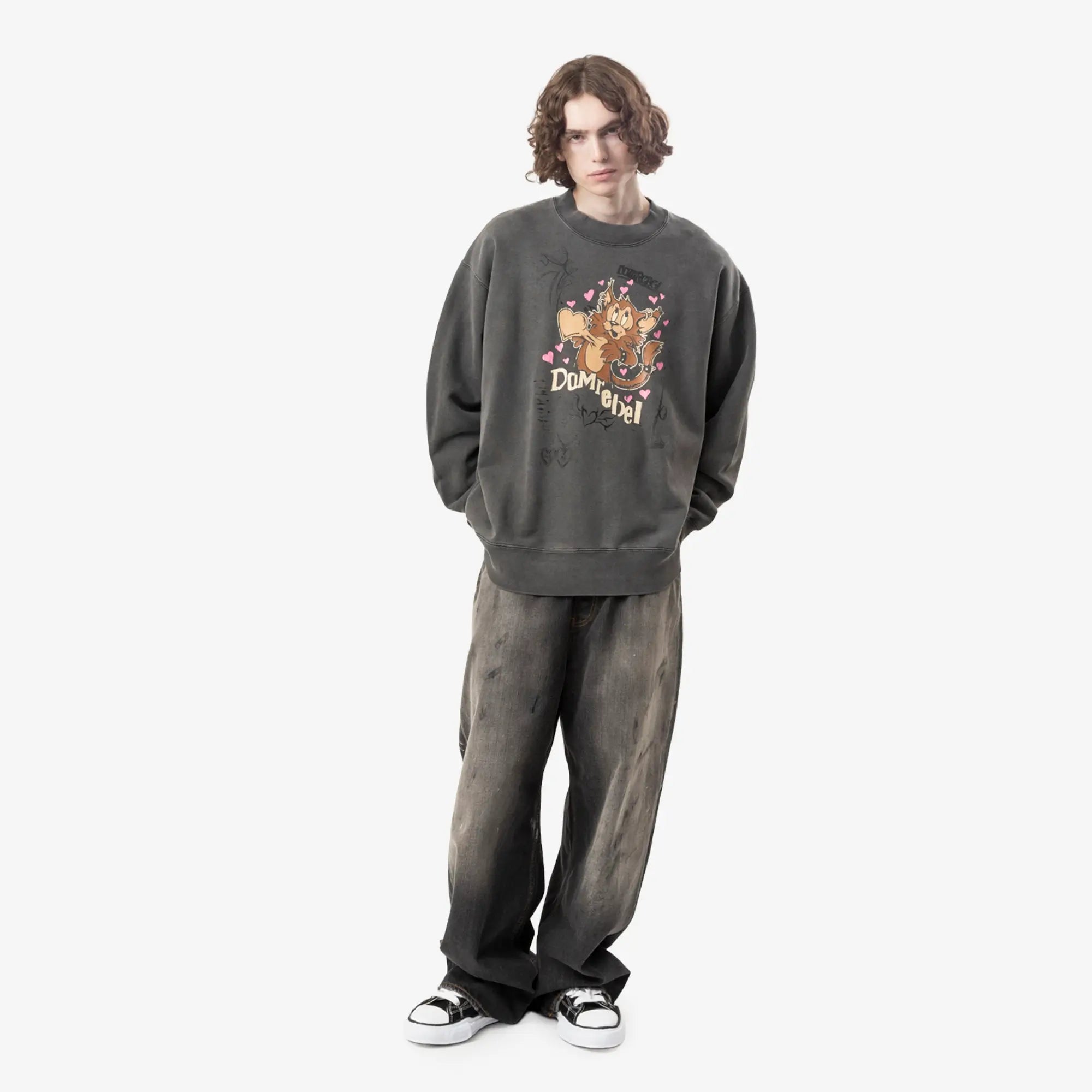 Dom Rebel Boom Sweatshirt Faded Black - 2