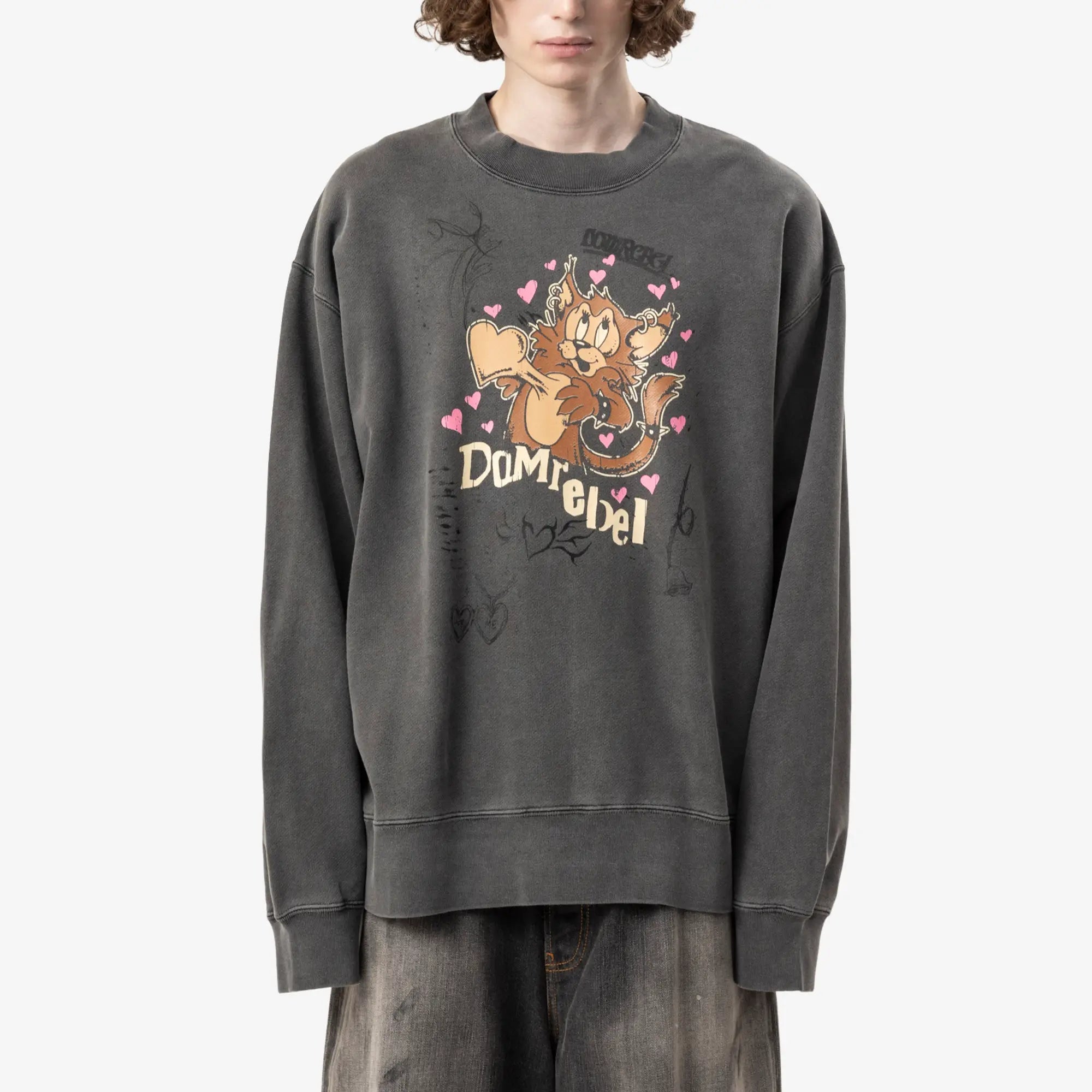 Dom Rebel Boom Sweatshirt Faded Black - 1