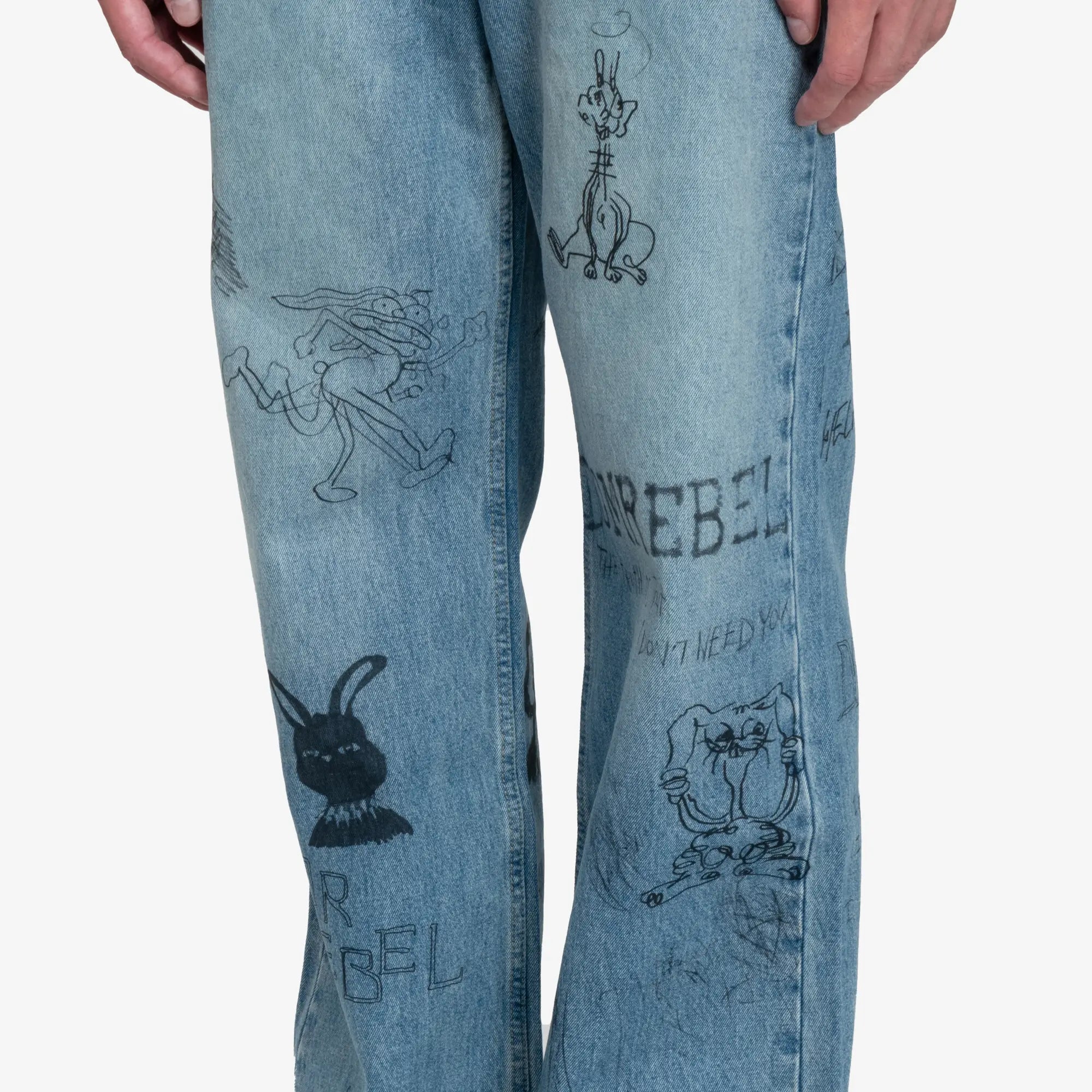 Dom Rebel College Jeans Mid Blue - 5