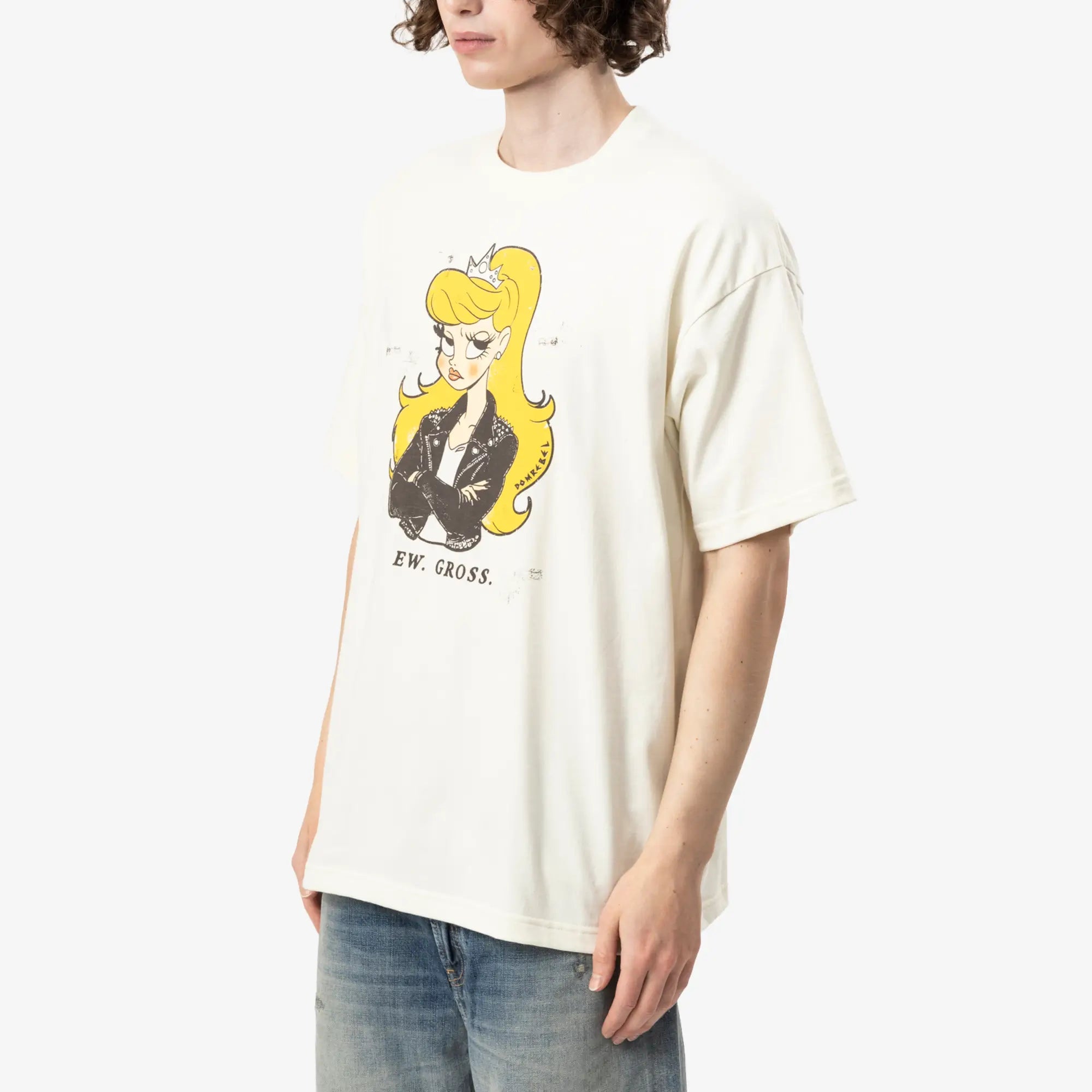 Dom Rebel Eyeroll T-Shirt Old White - 3